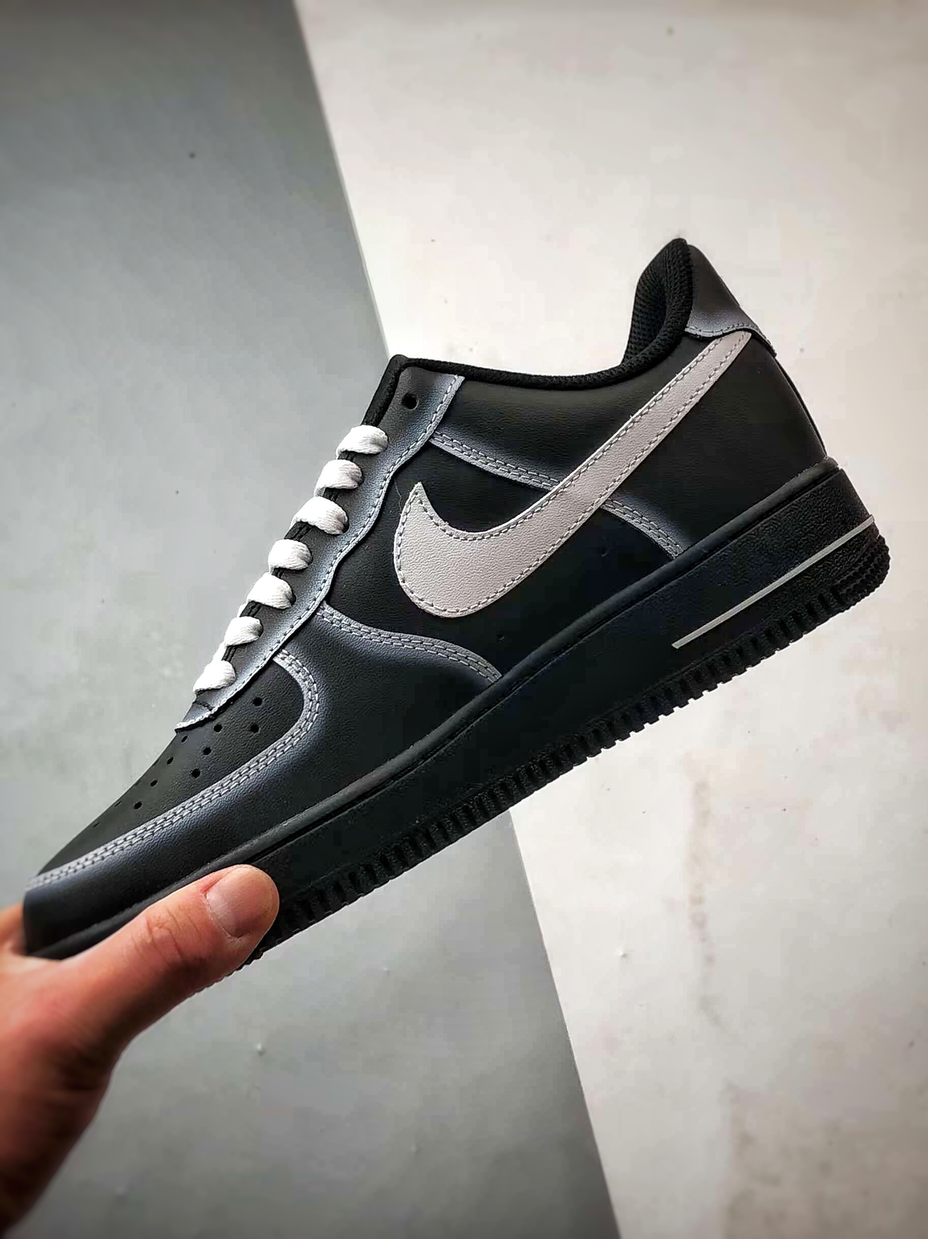 定制球鞋Air Force 1 Low 暗夜幽灵 黑白 经典休闲运动板鞋 DD8959-001