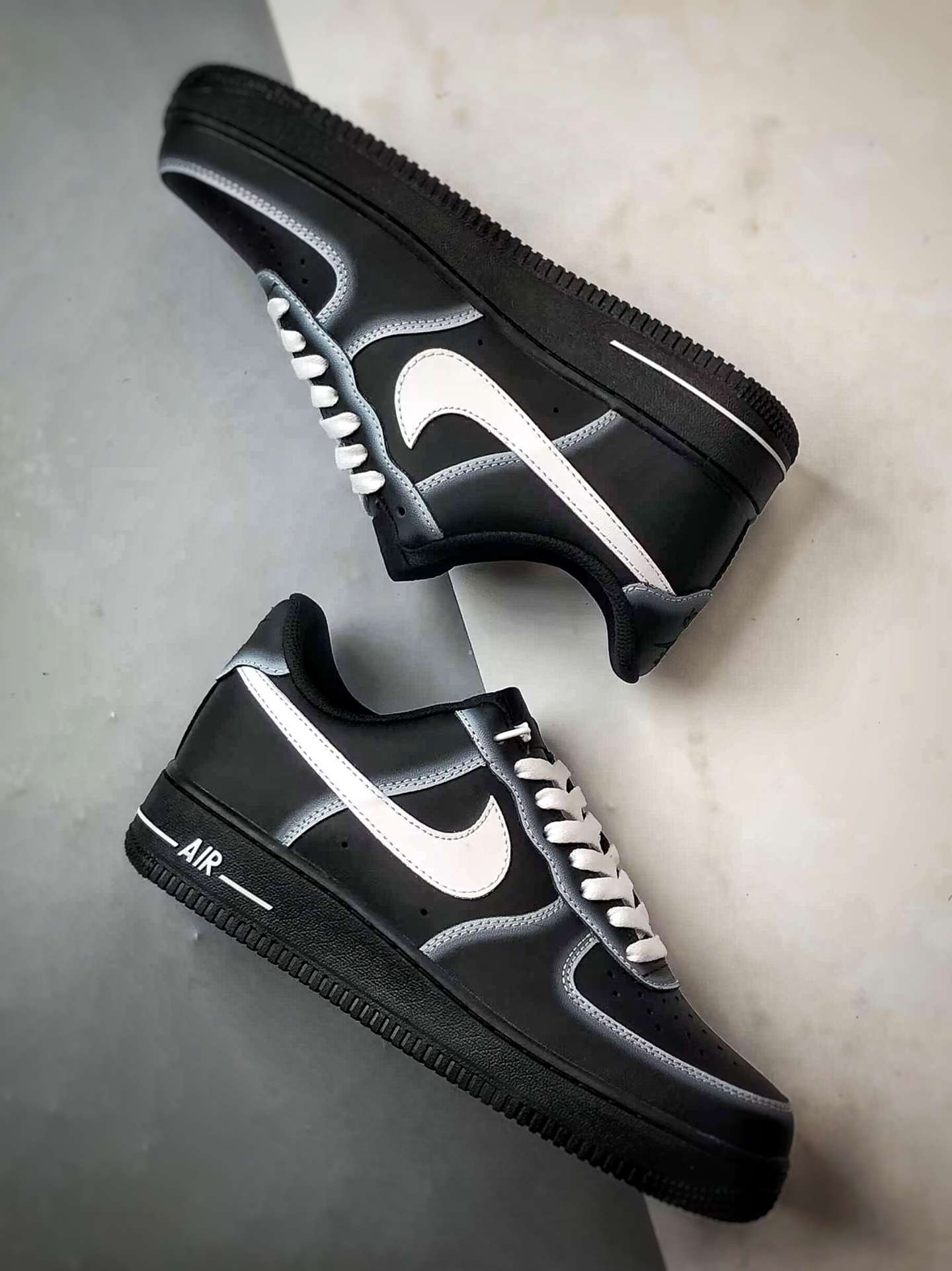 定制球鞋Air Force 1 Low 暗夜幽灵 黑白 经典休闲运动板鞋 DD8959-001