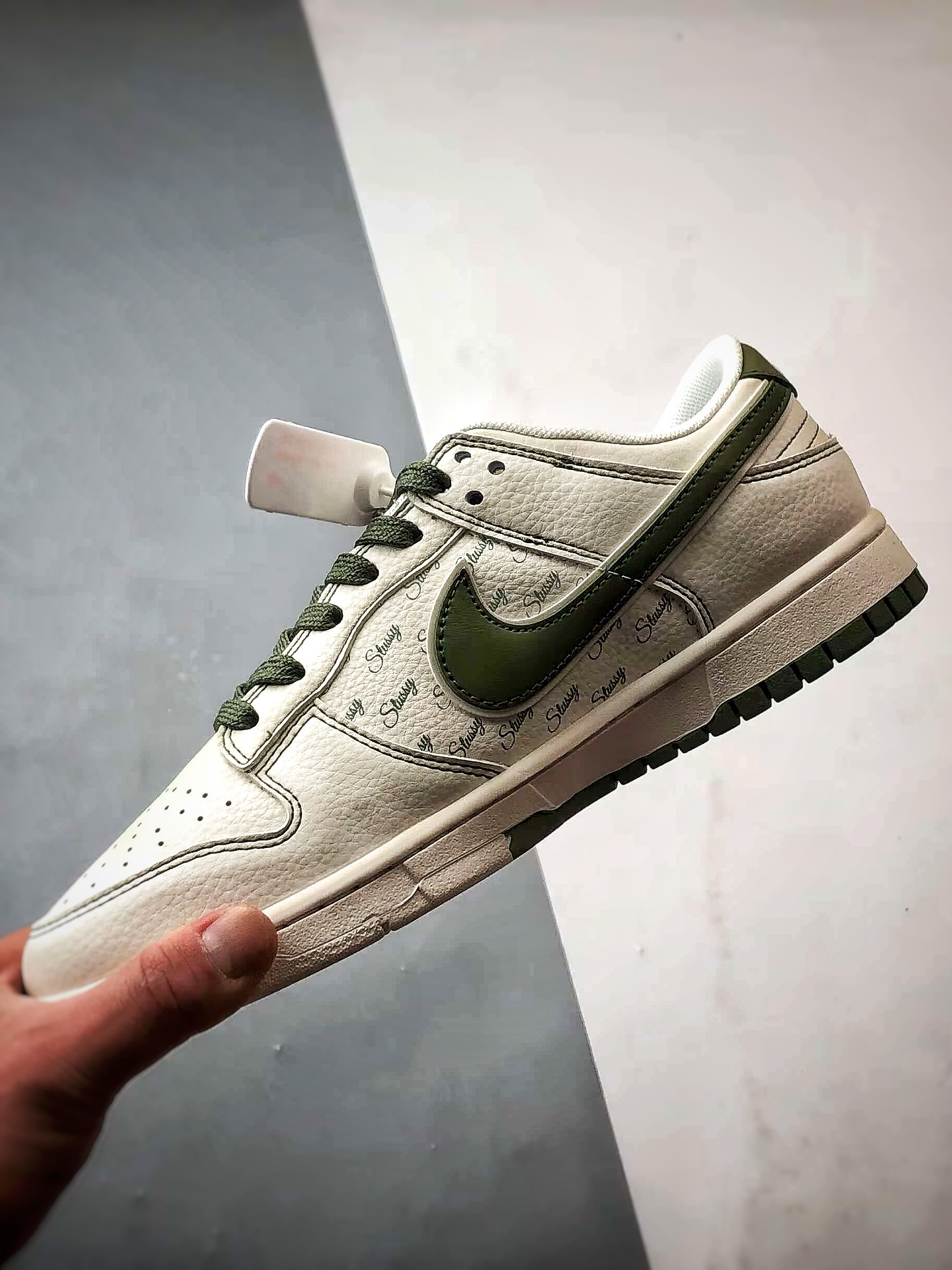 NK Dunk Low Retro ”DIY高端定制” 斯图西米白绿 低帮休闲运动板鞋 XS6089-533