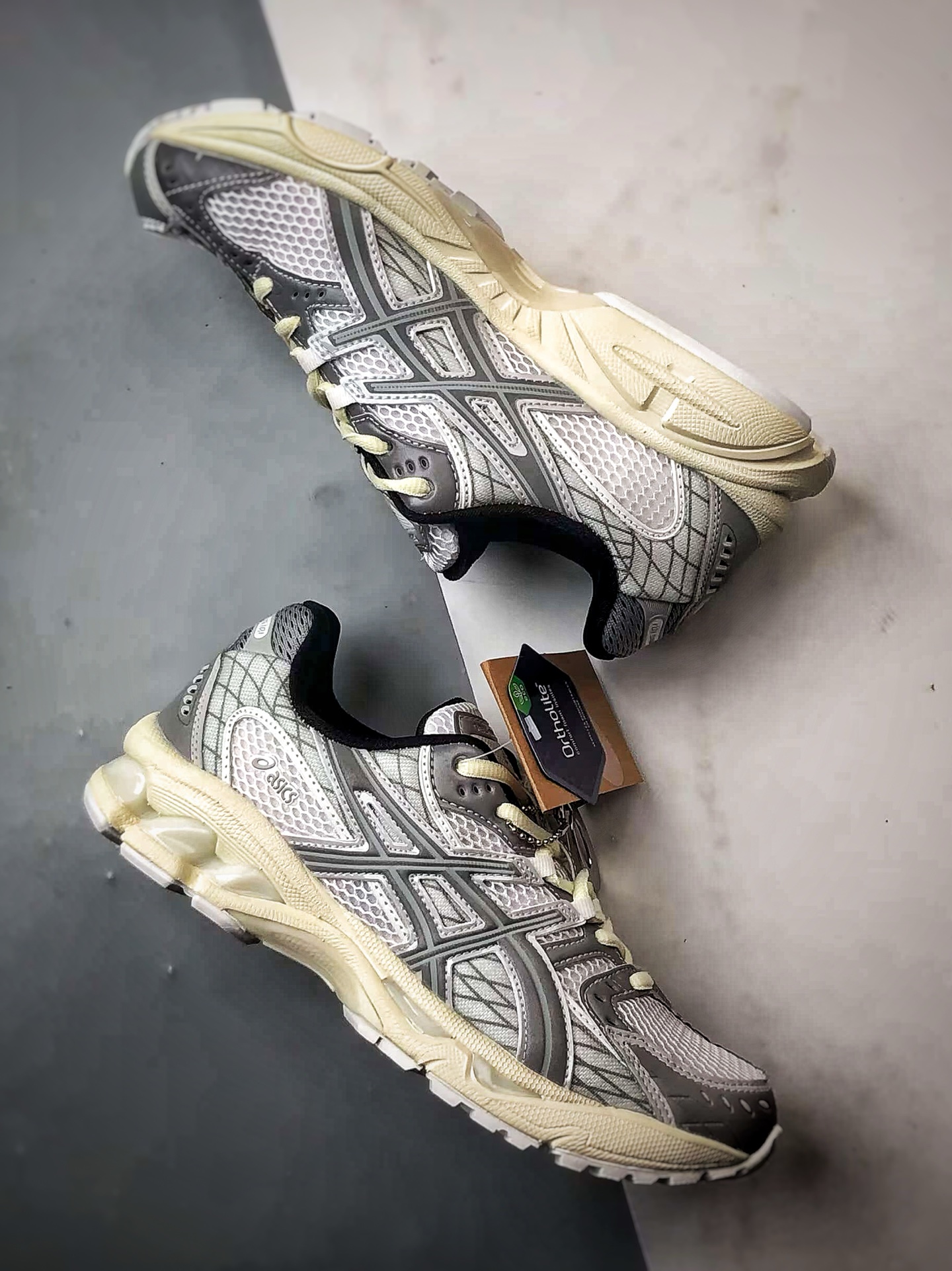 MIN-NANO x Asics Gel-Nimbus 10.1 白银 亚瑟士联名复古先锋潮流拼接休闲跑步鞋 1203A673-100