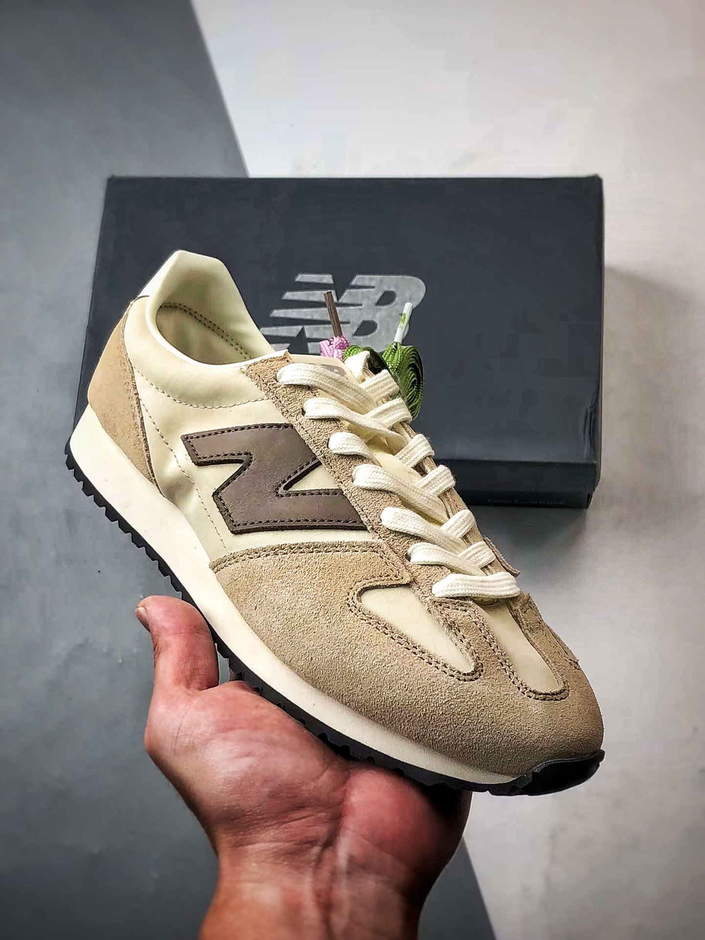 New Balance 471系列 棕色 复古轻便平衡生活休闲鞋 U471AI