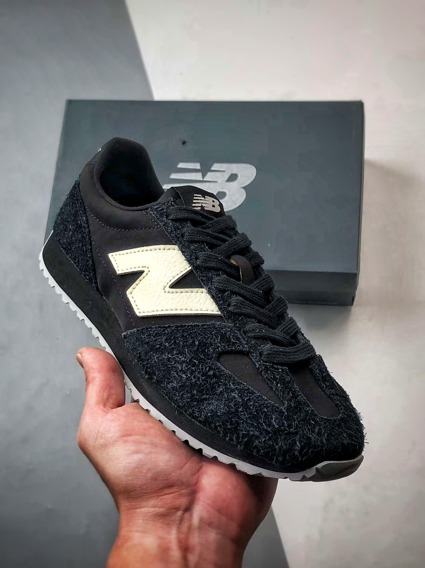 New Balance 471系列 黑色 复古轻便平衡生活休闲鞋 U471XA
