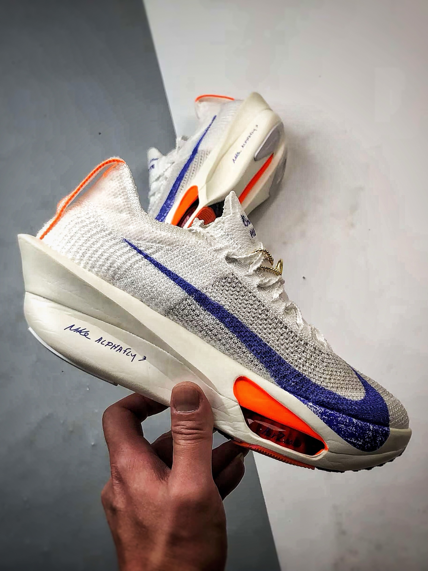 NK Air Zoom Alphafly 3 白蓝橙 阿尔法飞行3代系列马拉松轻量竞速运动跑鞋 FHF7357-900