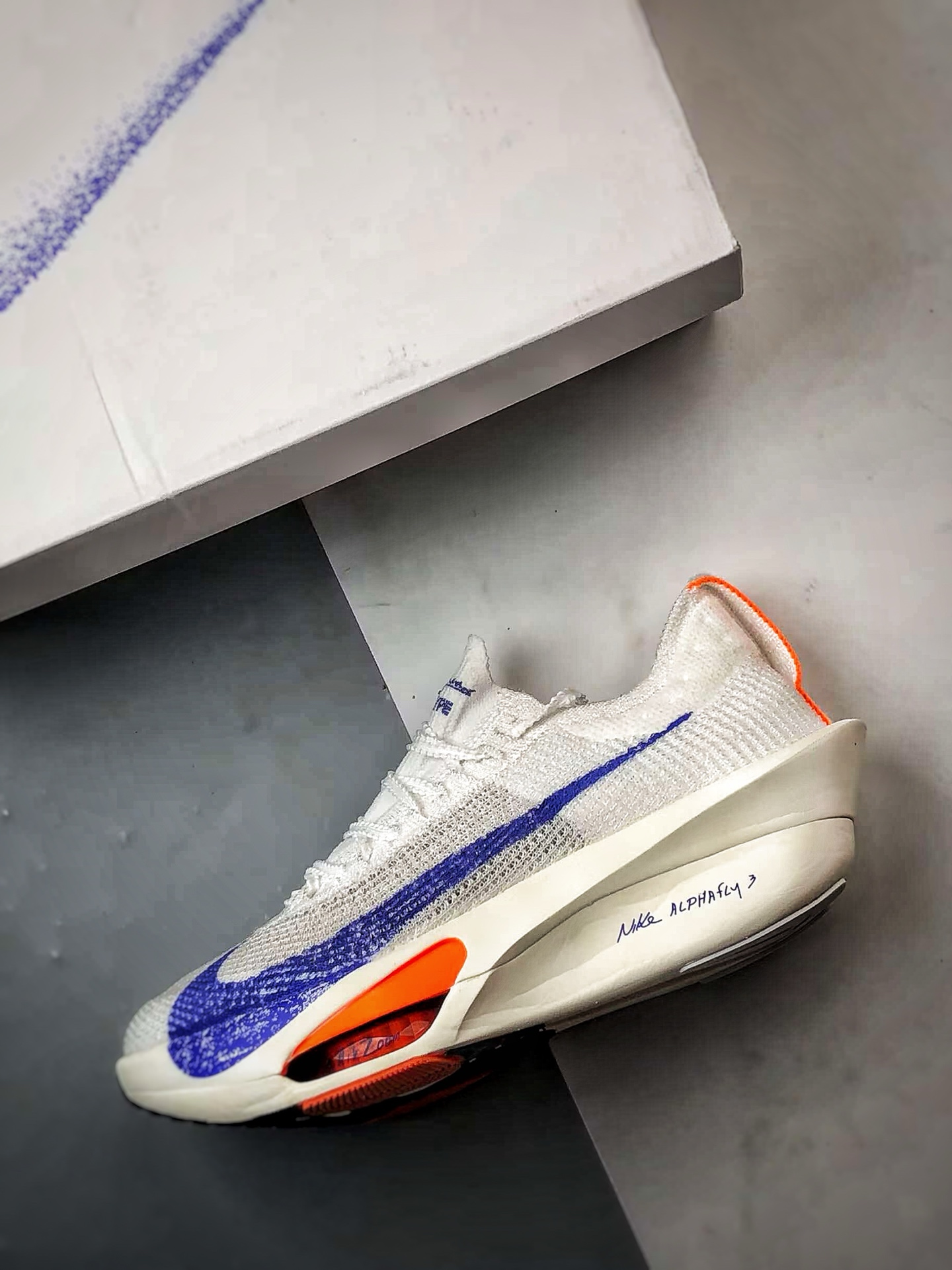 NK Air Zoom Alphafly 3 白蓝橙 阿尔法飞行3代系列马拉松轻量竞速运动跑鞋 FHF7357-900
