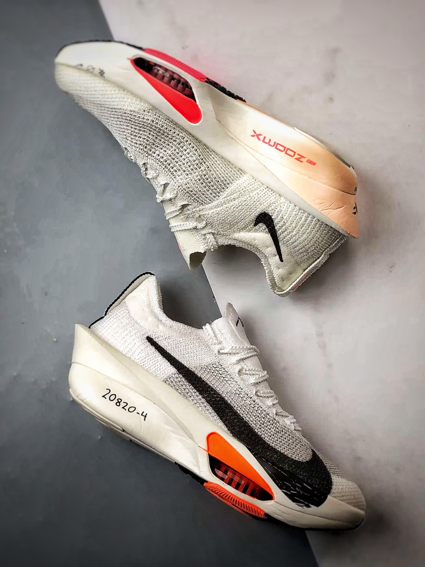 NK Air Zoom Alphafly 3 白黑橙 阿尔法飞行3代系列马拉松轻量竞速运动跑鞋 FD8357-100