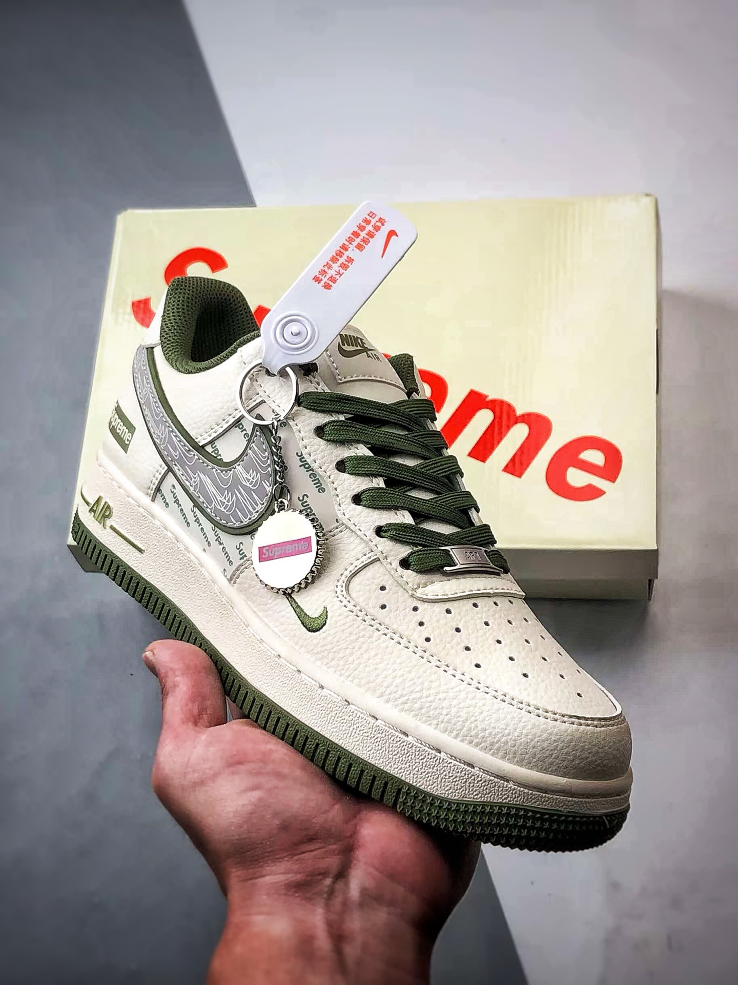 Sup x Air Force 1 Low 米白绿反光 XX3168-148