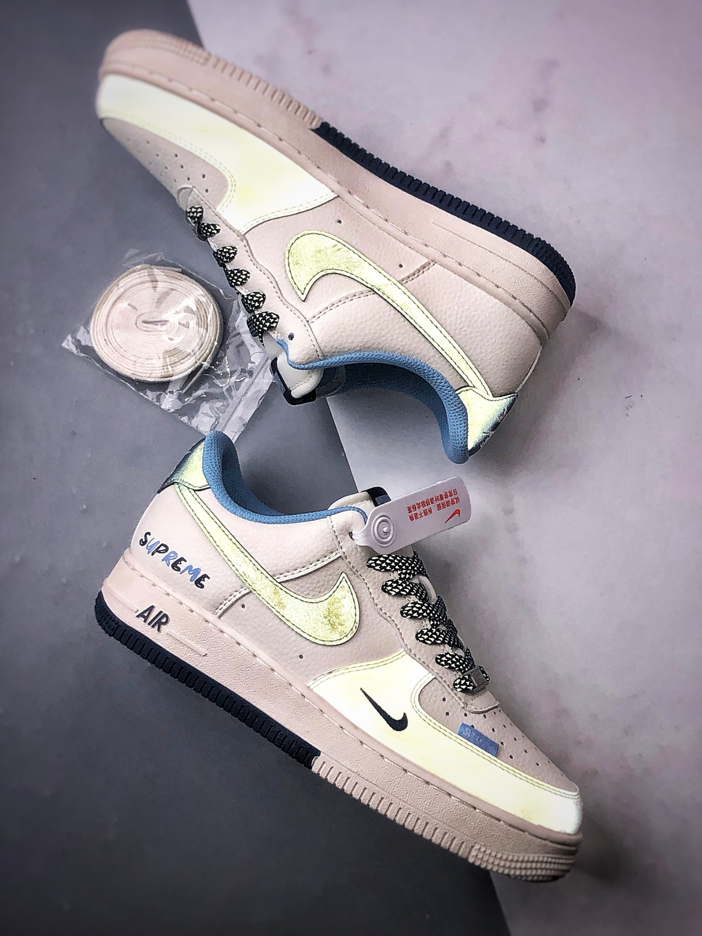 Sup x Air Force 1 Low 反光米白蓝 XS1958-565