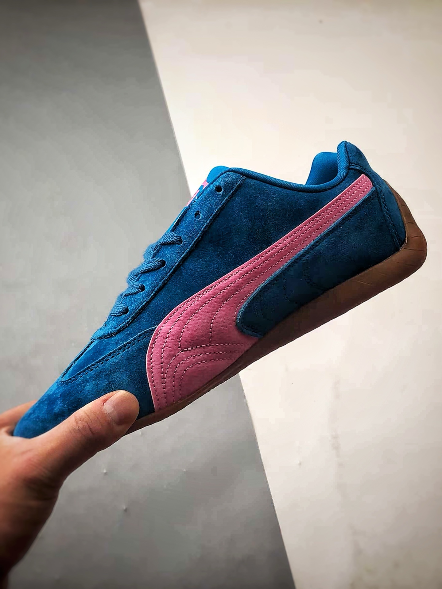 180 Puma Speedcet 蓝粉色 彪马低帮复古运动休闲赛车跑鞋 398846-43