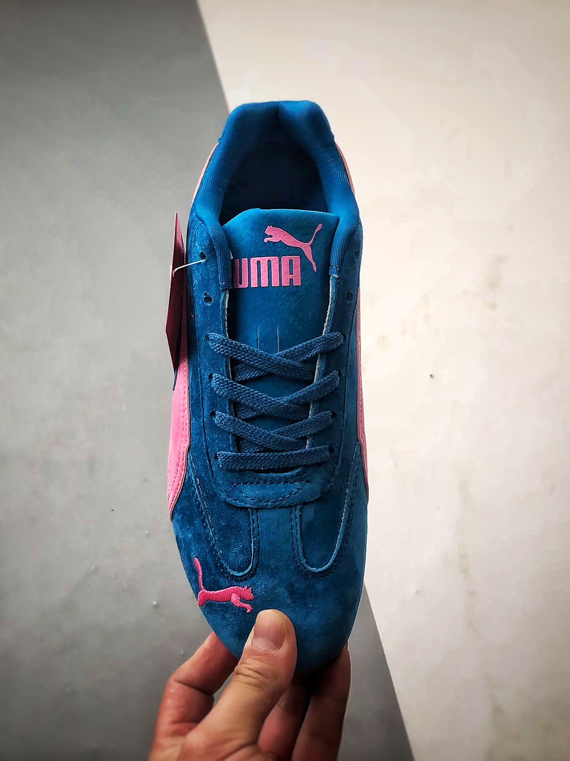 180 Puma Speedcet 蓝粉色 彪马低帮复古运动休闲赛车跑鞋 398846-43