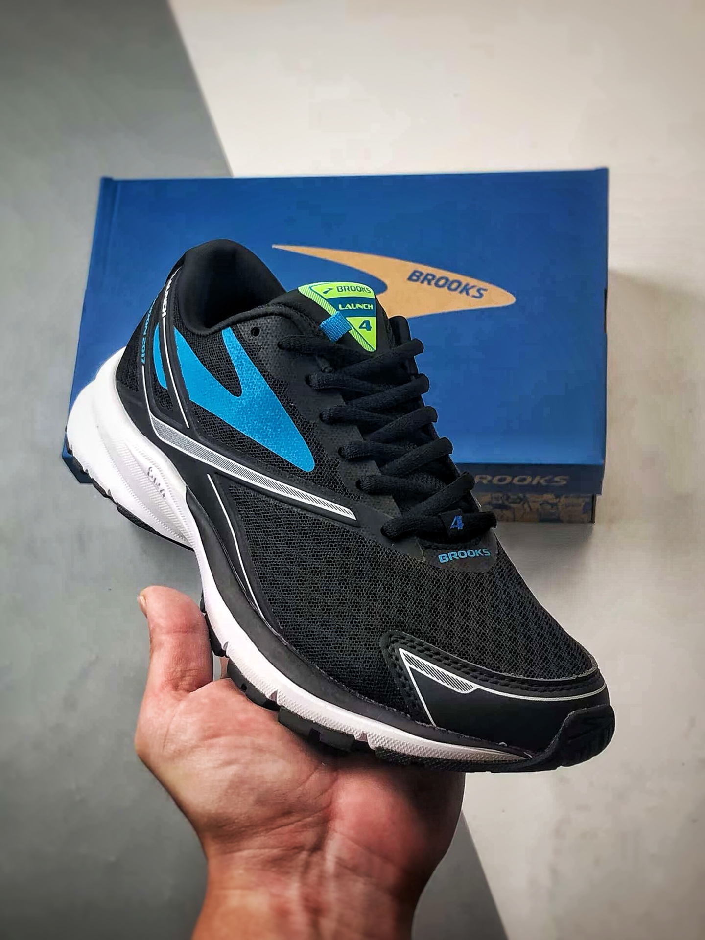 200 Brooks/布鲁克斯 Glycerin 19 黑蓝 甘油19代低帮缓震运动慢跑鞋