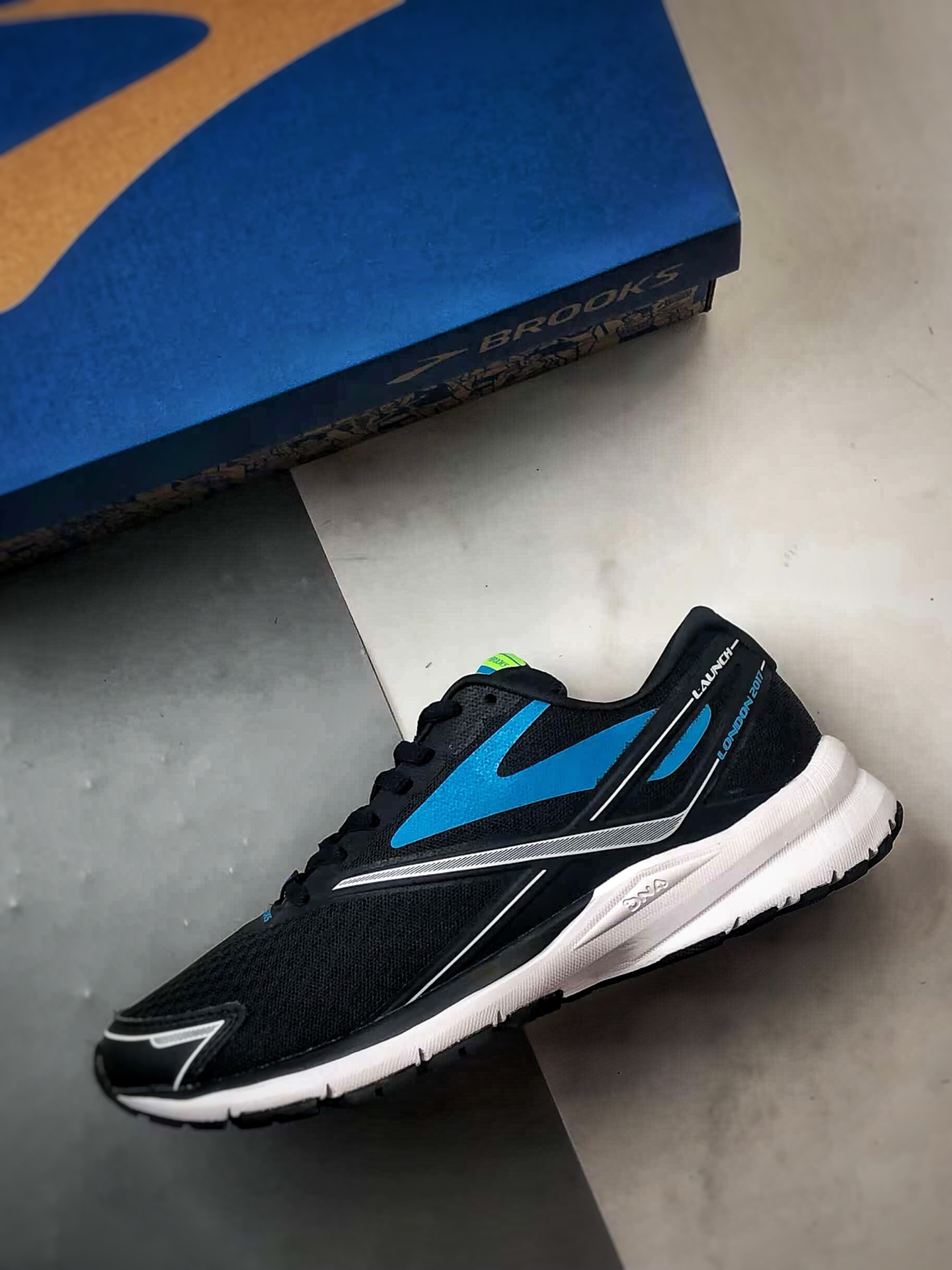 200 Brooks/布鲁克斯 Glycerin 19 黑蓝 甘油19代低帮缓震运动慢跑鞋