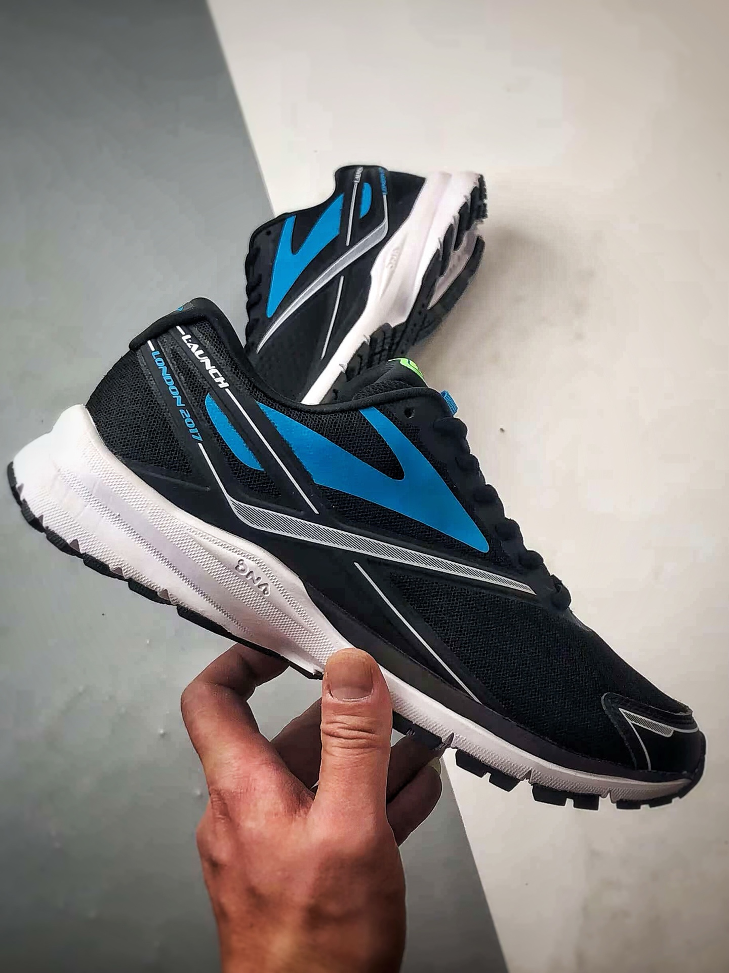 200 Brooks/布鲁克斯 Glycerin 19 黑蓝 甘油19代低帮缓震运动慢跑鞋