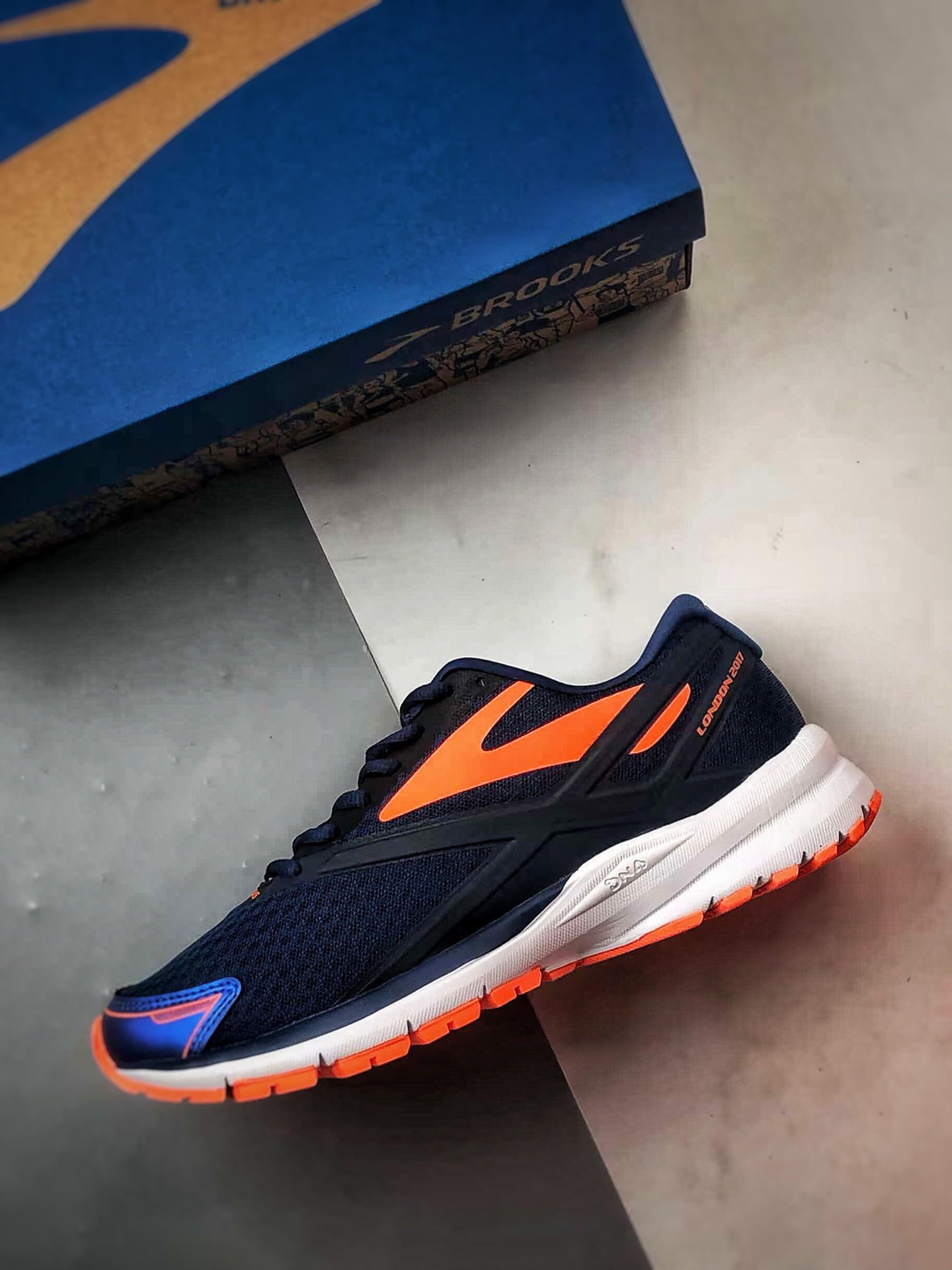 200 Brooks/布鲁克斯 Glycerin 19 深蓝橙 甘油19代低帮缓震运动慢跑鞋