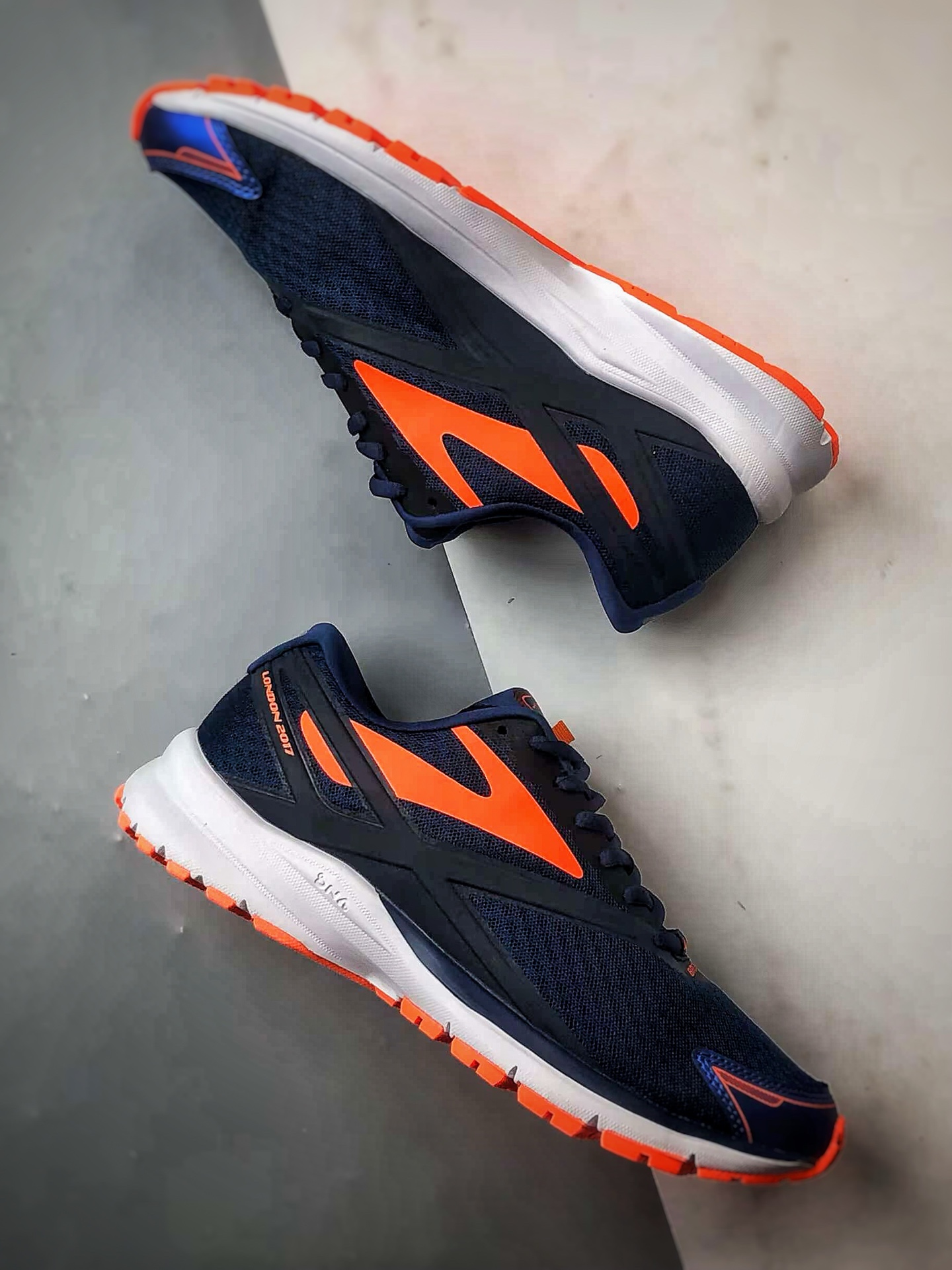 200 Brooks/布鲁克斯 Glycerin 19 深蓝橙 甘油19代低帮缓震运动慢跑鞋