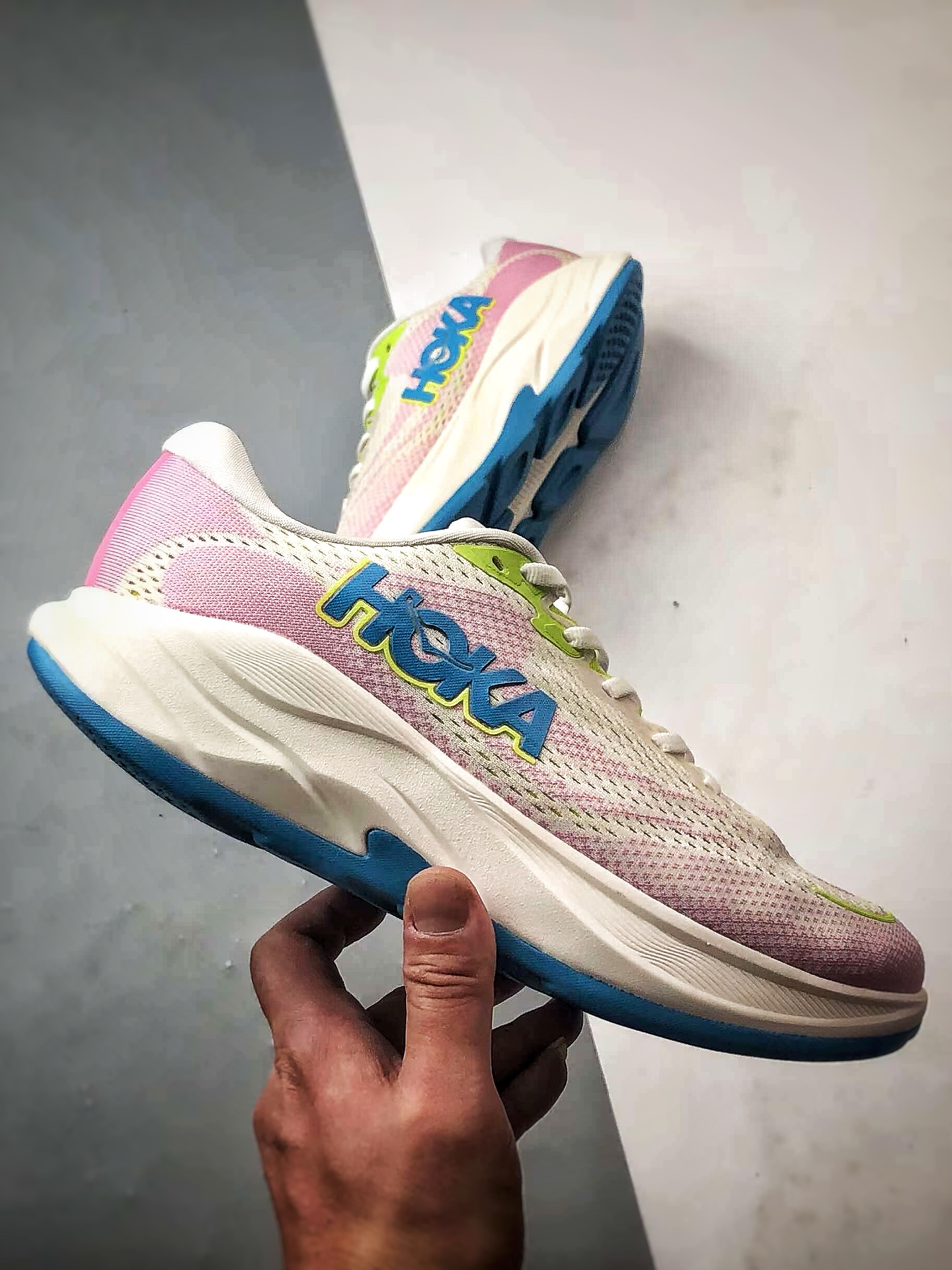 Hoka One One Rincon 4 白粉蓝 林康4代公路休闲跑步鞋 1155133-FNK