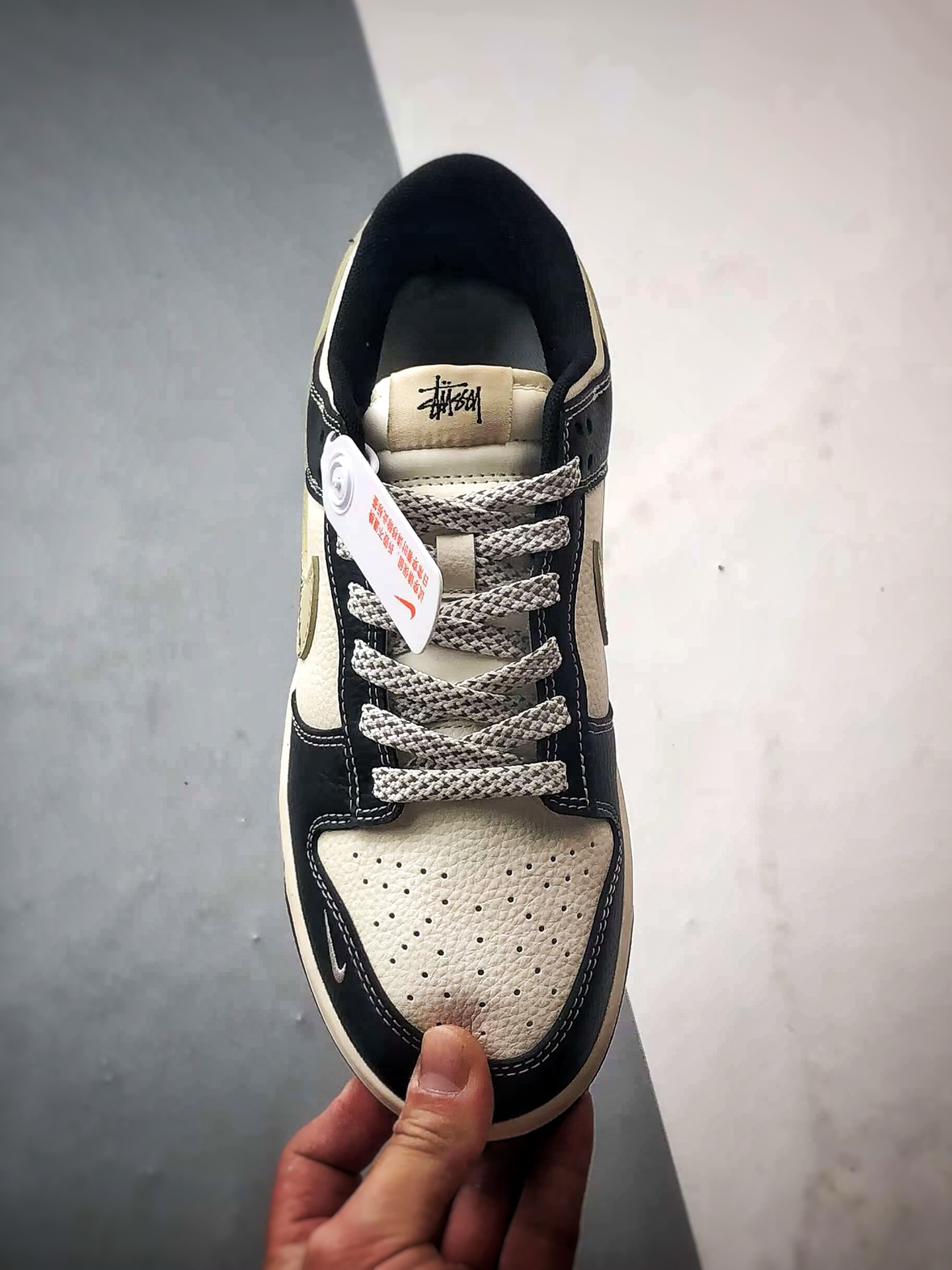 290 NK Dunk Low Retro ”DIY高端定制” 斯图西米黑浅黄钩 低帮休闲运动板鞋 ZH2598-271