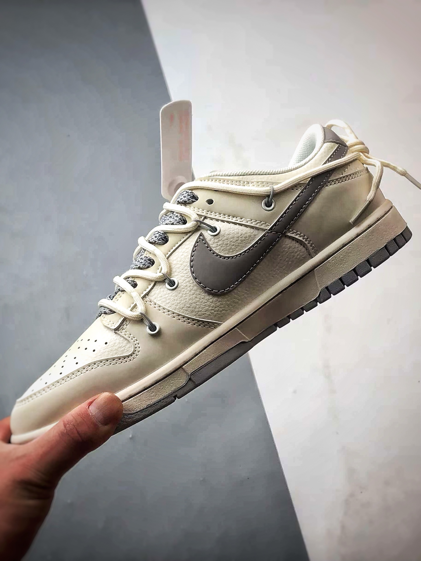 310 NK Dunk Low Retro ”DIY高端定制” Sup米白灰反光解构 低帮休闲运动板鞋 DM6868-091