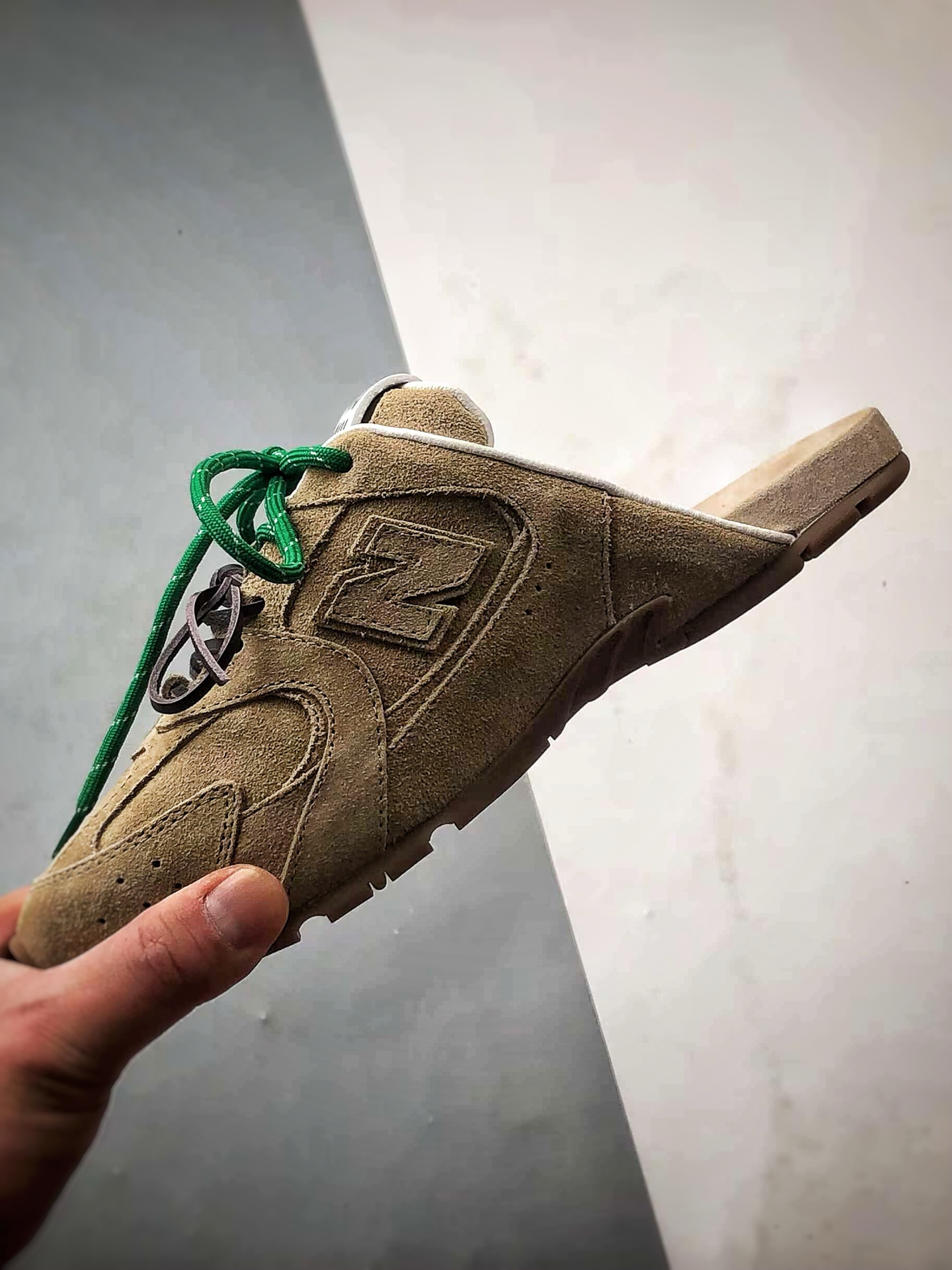 370 Miu Miu缪缪 x New Balance NB530 棕色 春夏新款 圆头平底包头半拖拖鞋