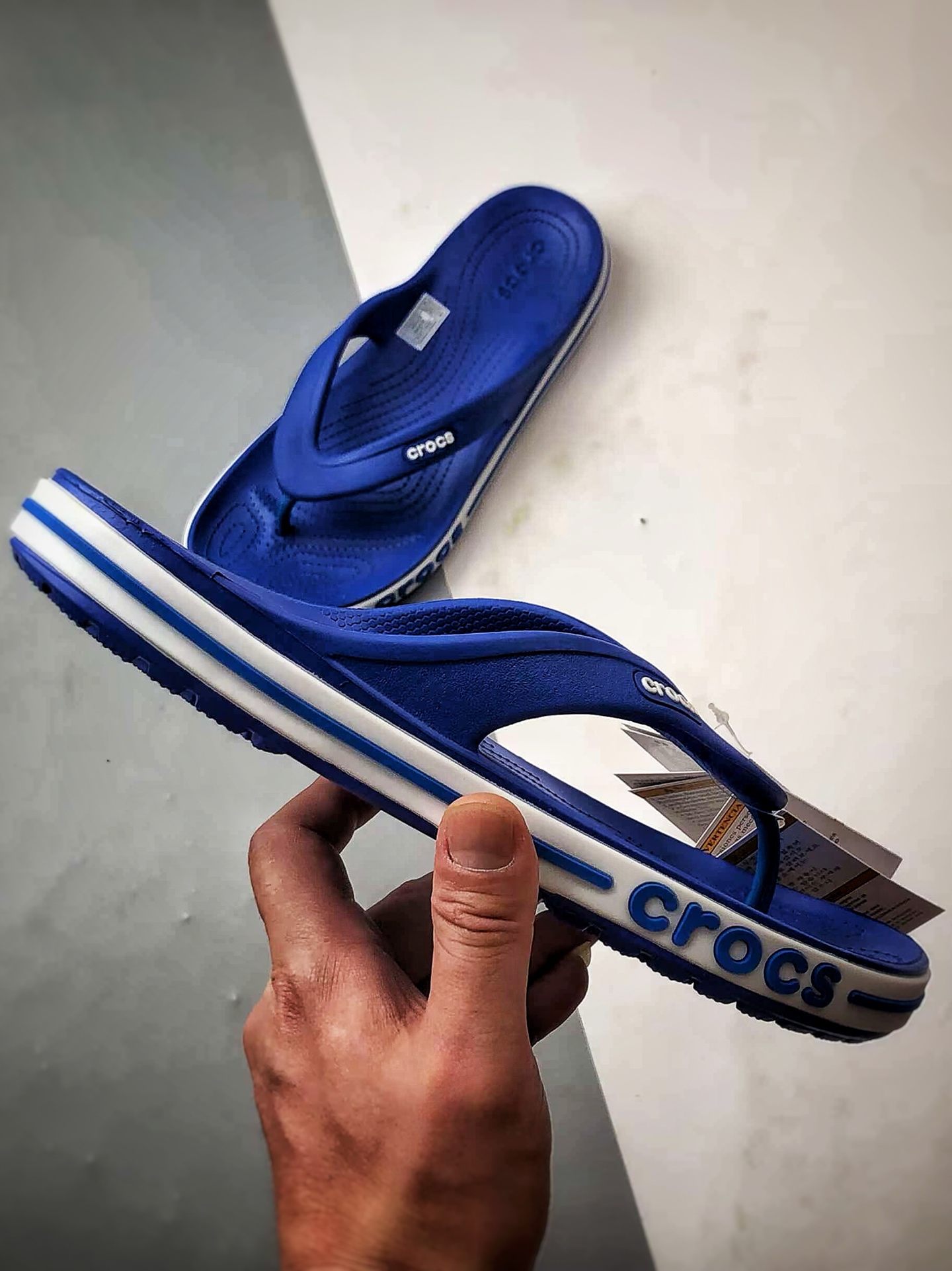 100 Crocs卡洛驰 Bayaband 贝雅系列 韩版原单 简约舒适运动人字拖拖鞋