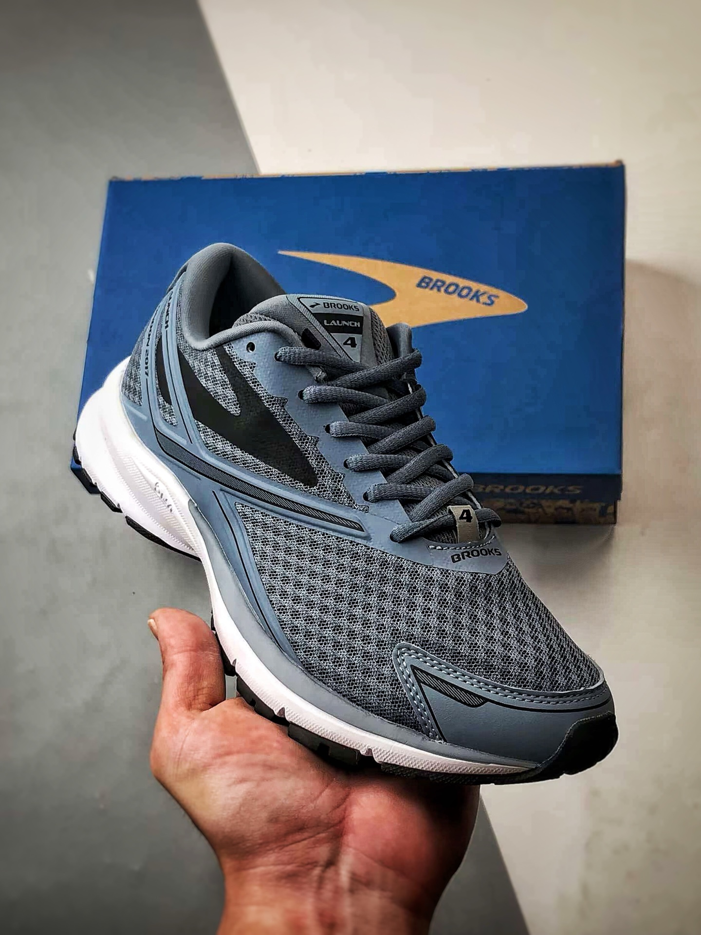 200 Brooks/布鲁克斯 Glycerin 19 灰蓝黑 甘油19代低帮缓震运动慢跑鞋