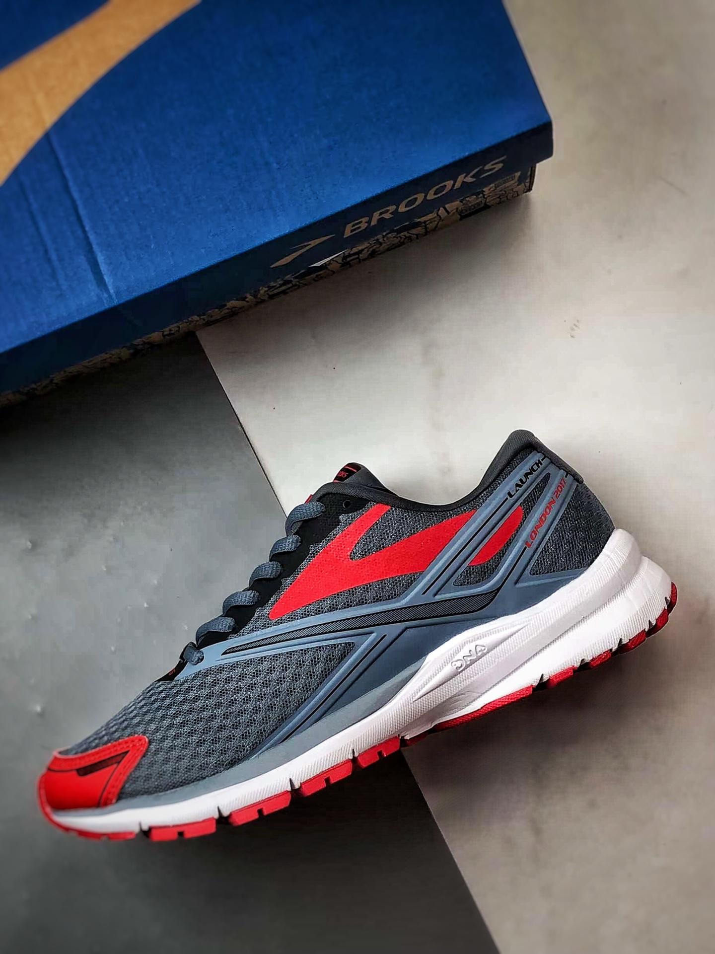 200 Brooks/布鲁克斯 Glycerin 19 灰蓝红 甘油19代低帮缓震运动慢跑鞋