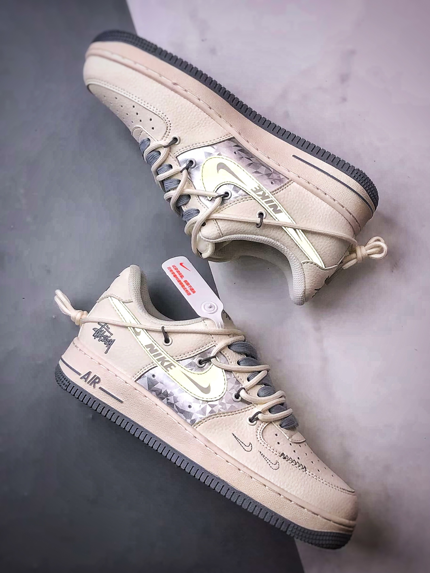 Stussy x Air Force 1 Low 米灰银解构 DM6868-072