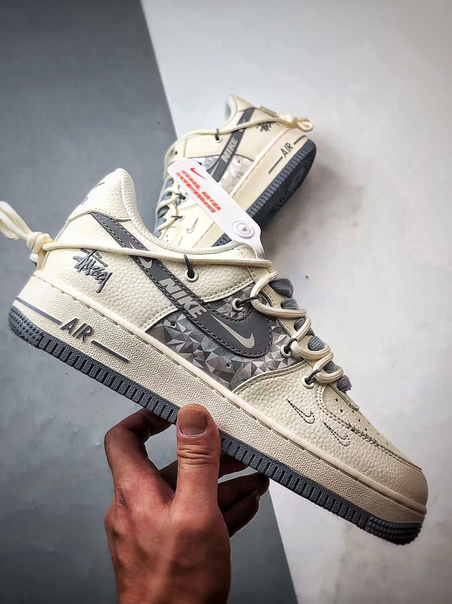 Stussy x Air Force 1 Low 米灰银解构 DM6868-072