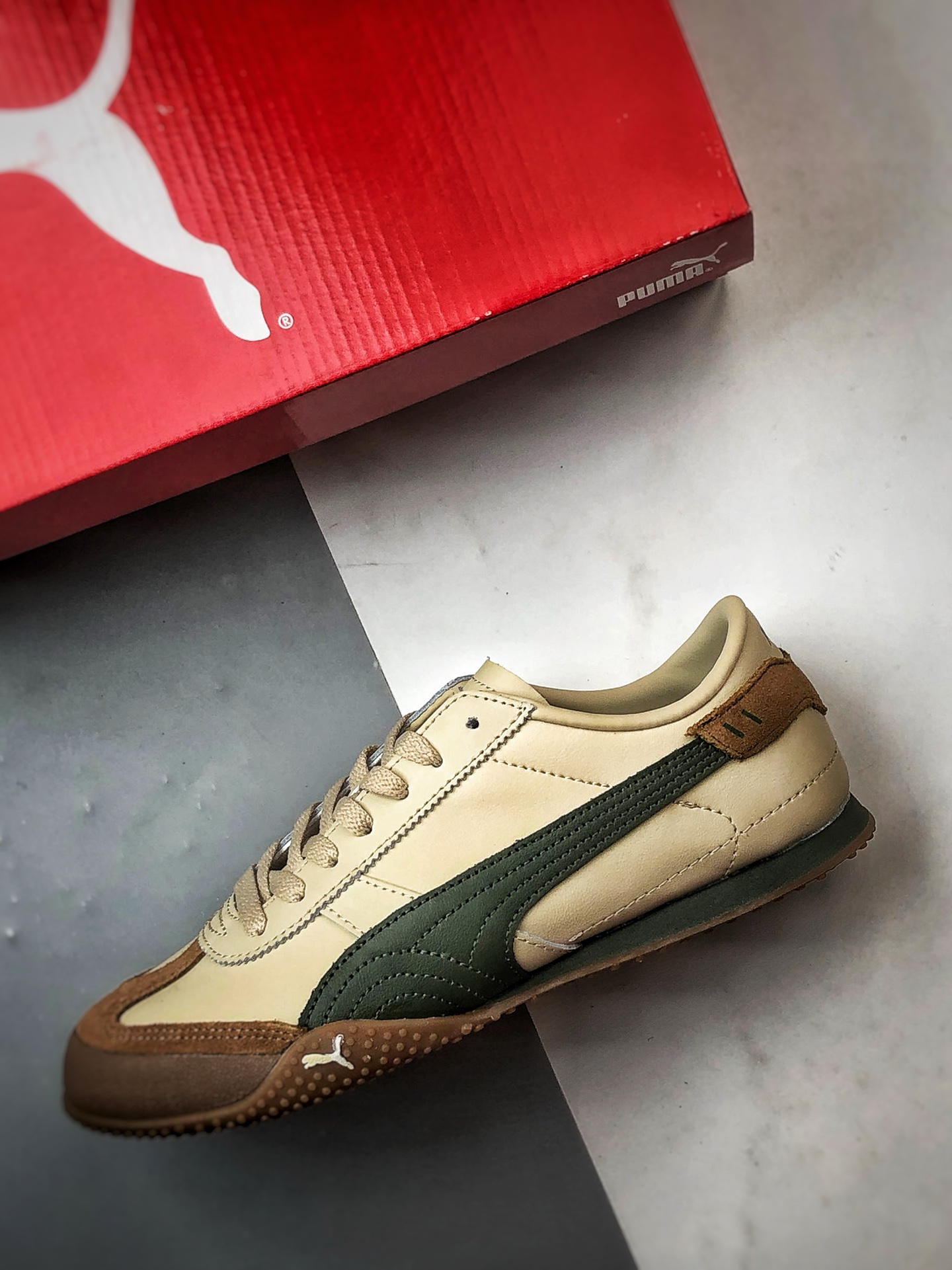 170 Puma Bella UT Leather 棕绿 低帮时尚百搭生活休闲薄底鞋 402186-07