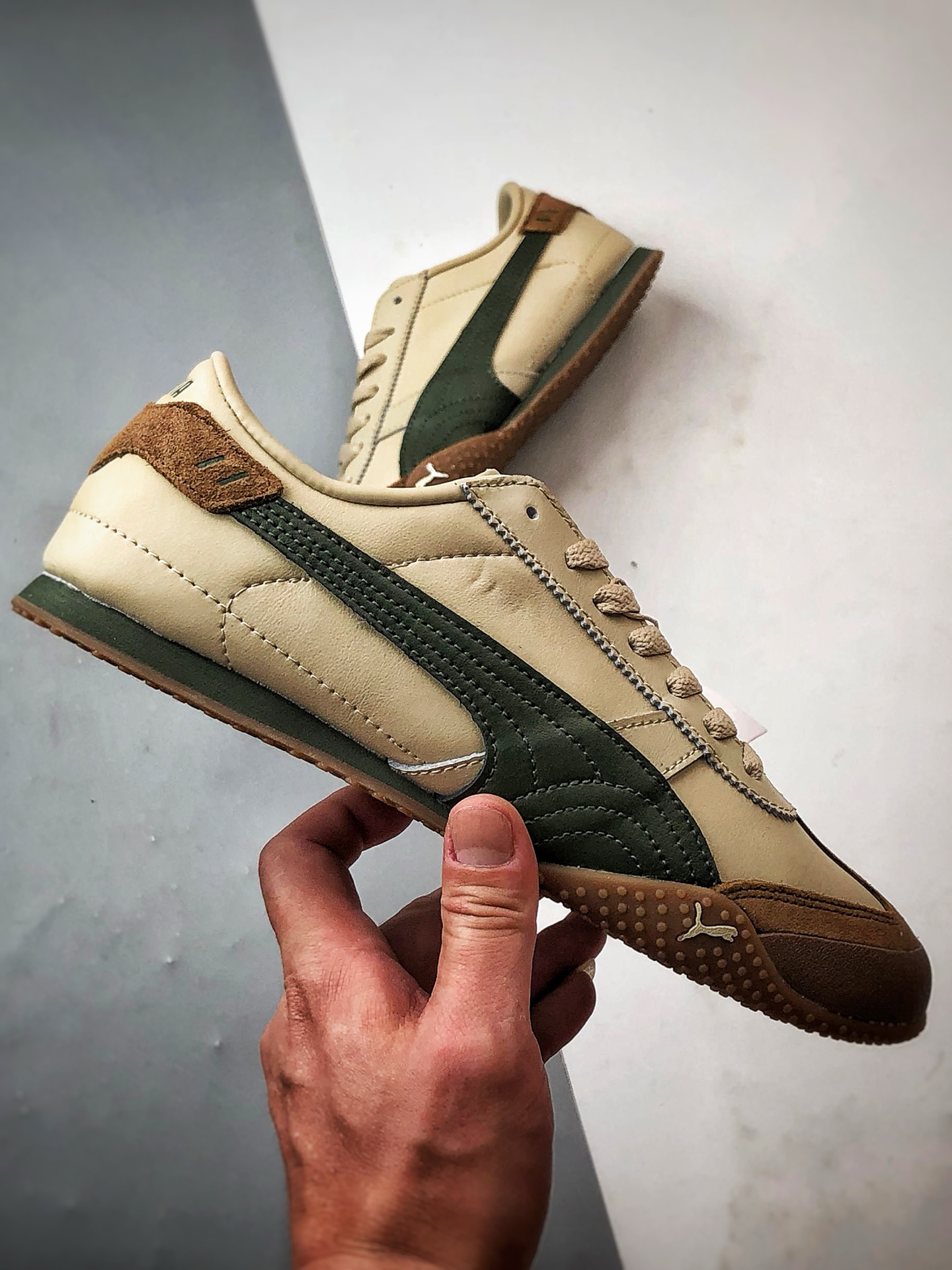 170 Puma Bella UT Leather 棕绿 低帮时尚百搭生活休闲薄底鞋 402186-07
