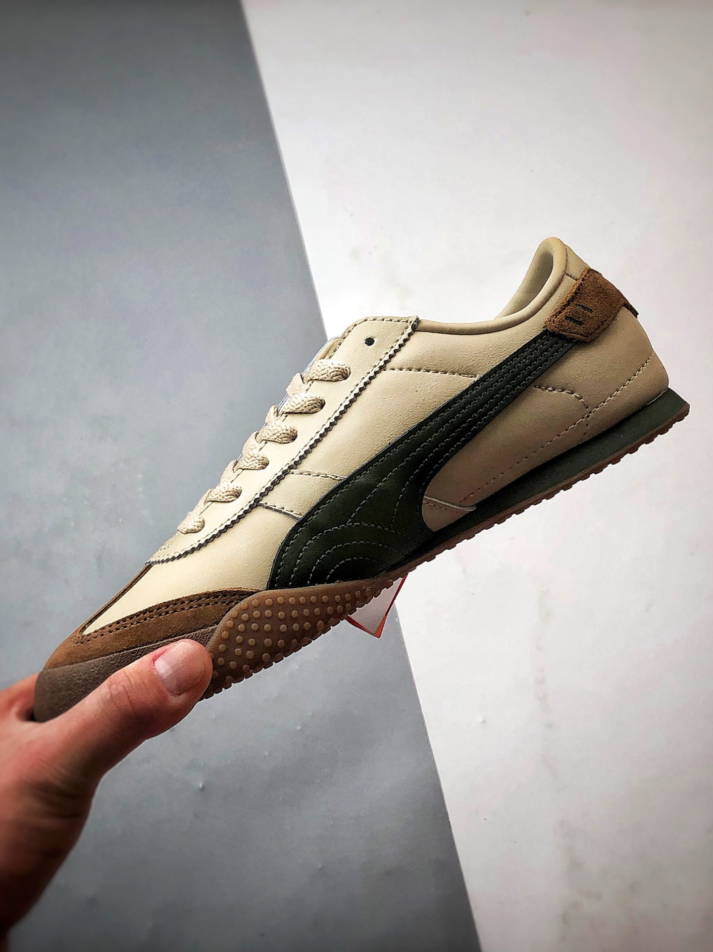 170 Puma Bella UT Leather 棕绿 低帮时尚百搭生活休闲薄底鞋 402186-07