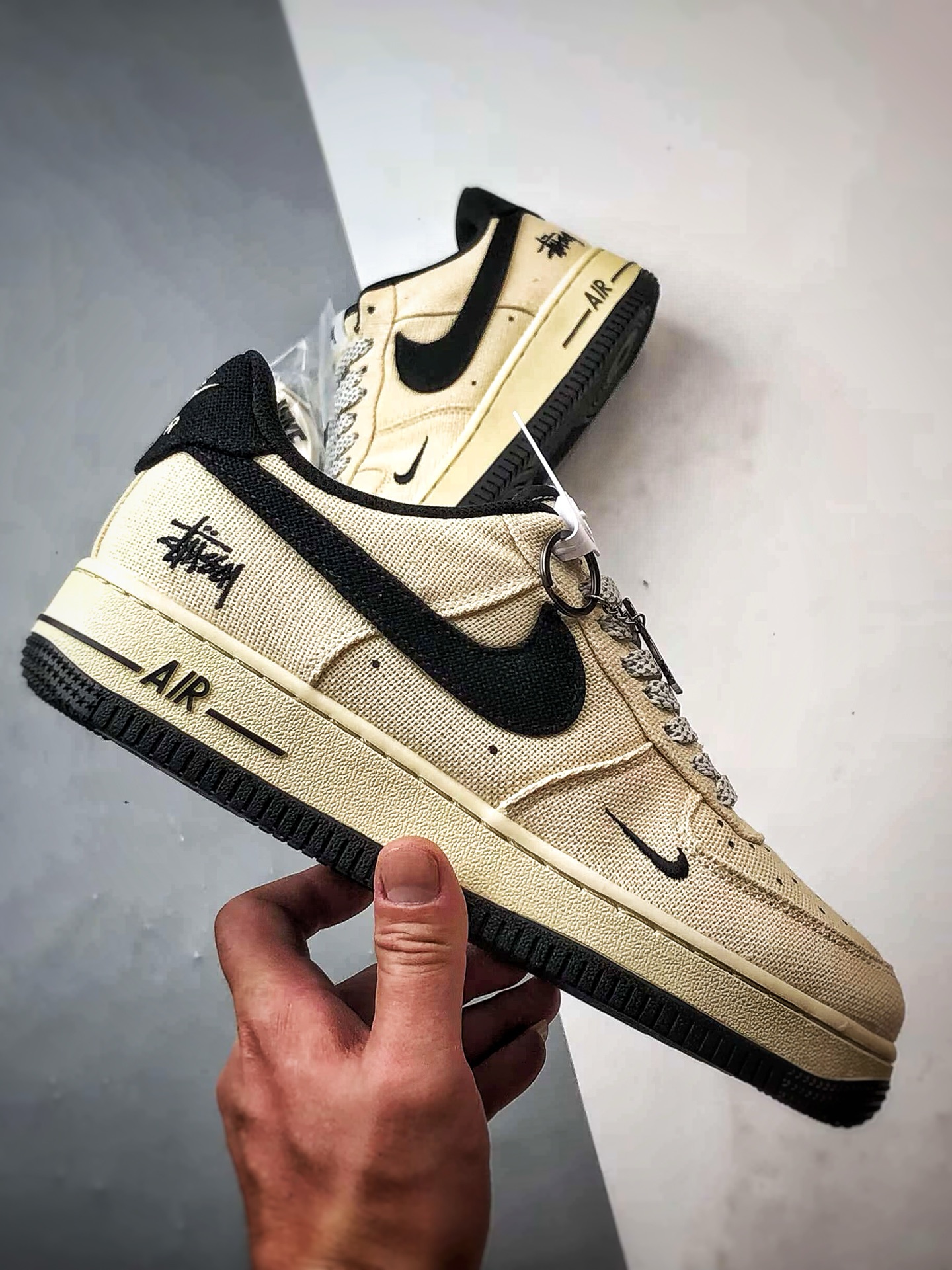 280 Stussy x Air Force 1 Low 麻布米黄黑 XX3168-153