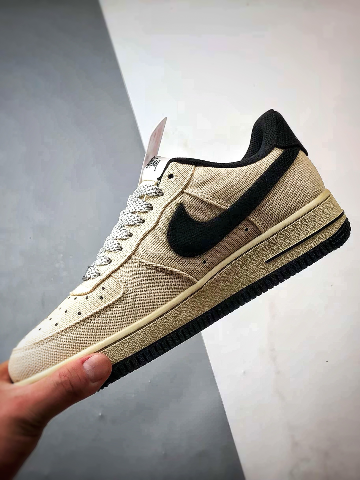 280 Stussy x Air Force 1 Low 麻布米黄黑 XX3168-153