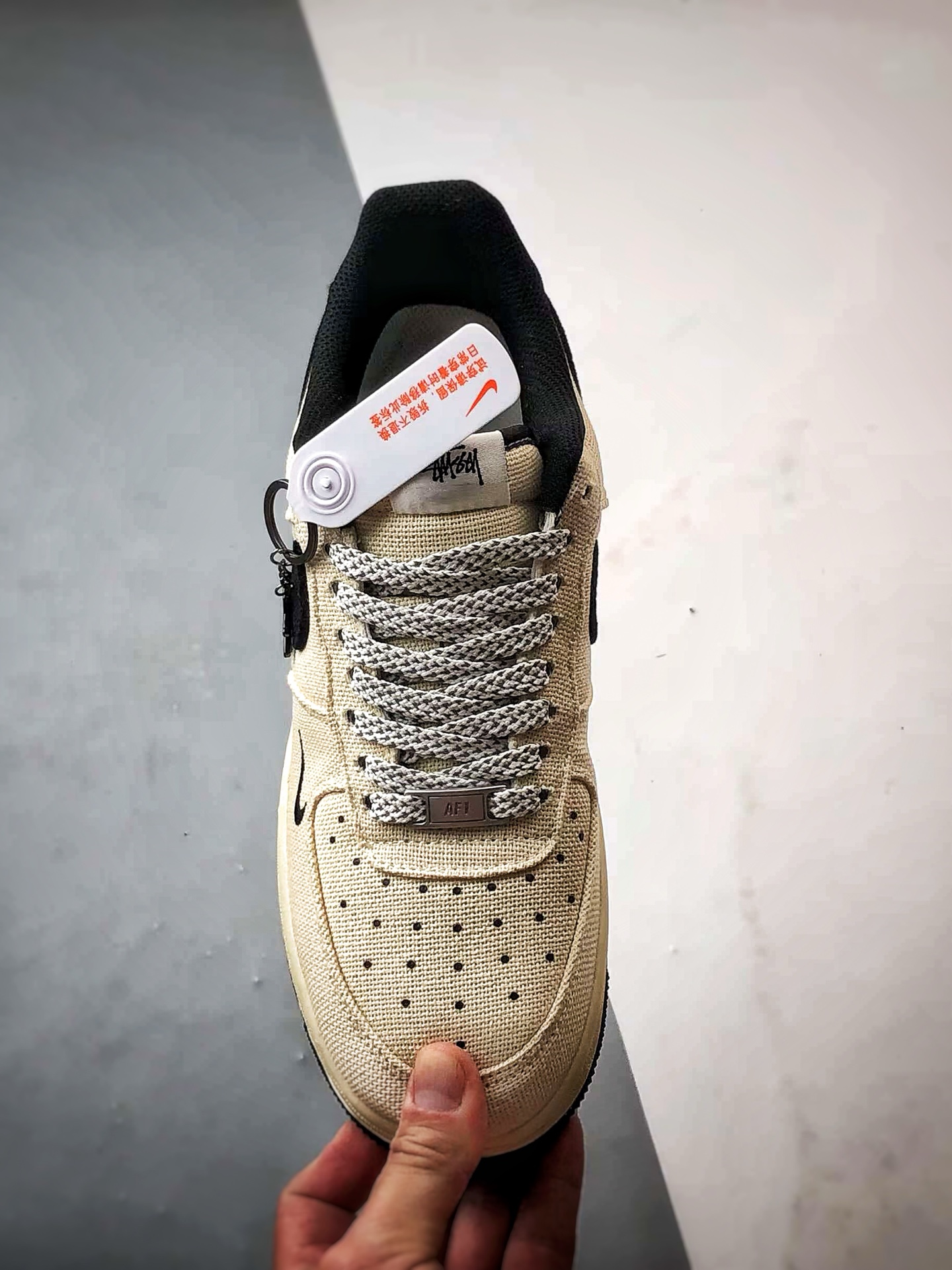 280 Stussy x Air Force 1 Low 麻布米黄黑 XX3168-153
