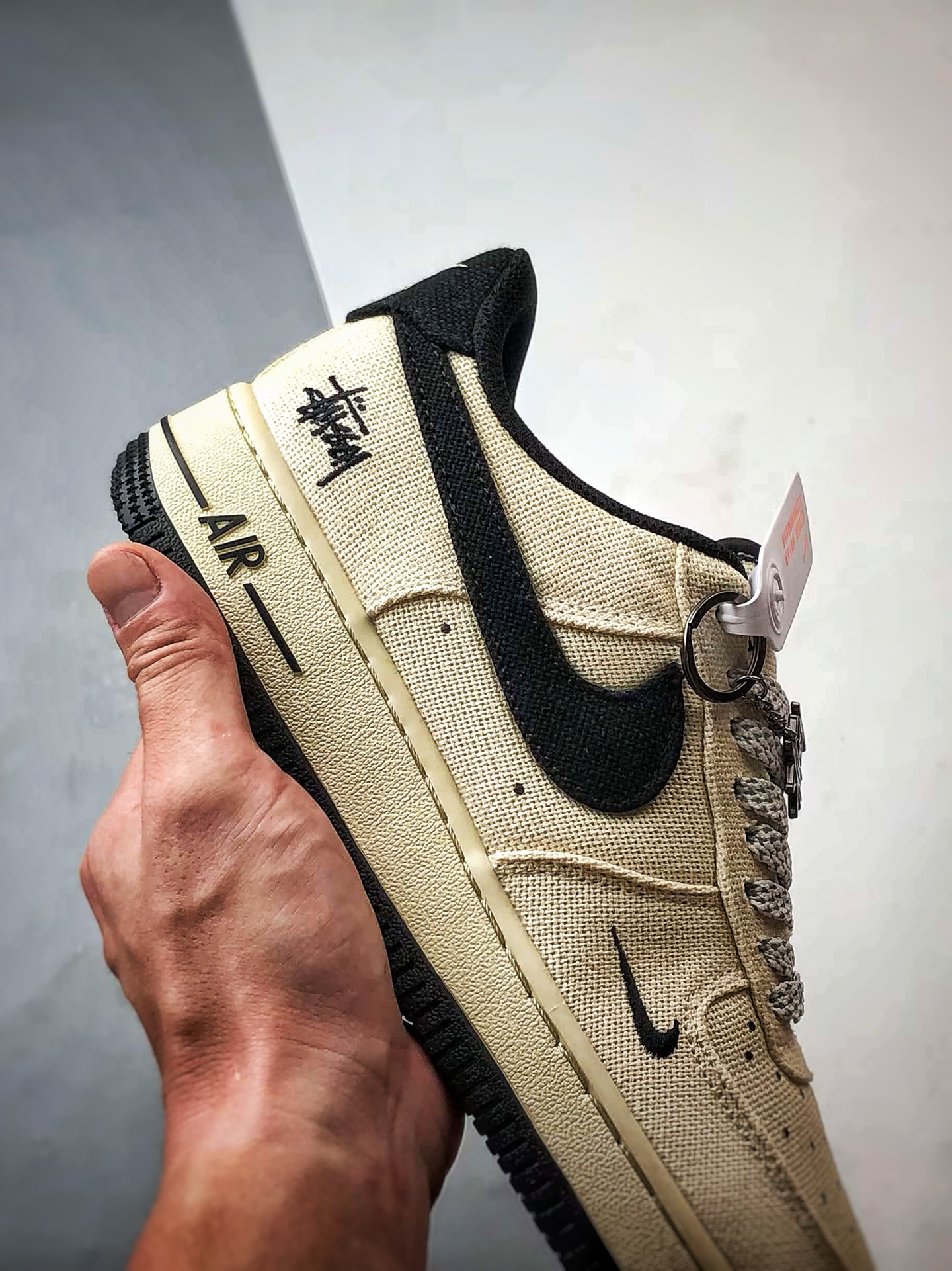 280 Stussy x Air Force 1 Low 麻布米黄黑 XX3168-153