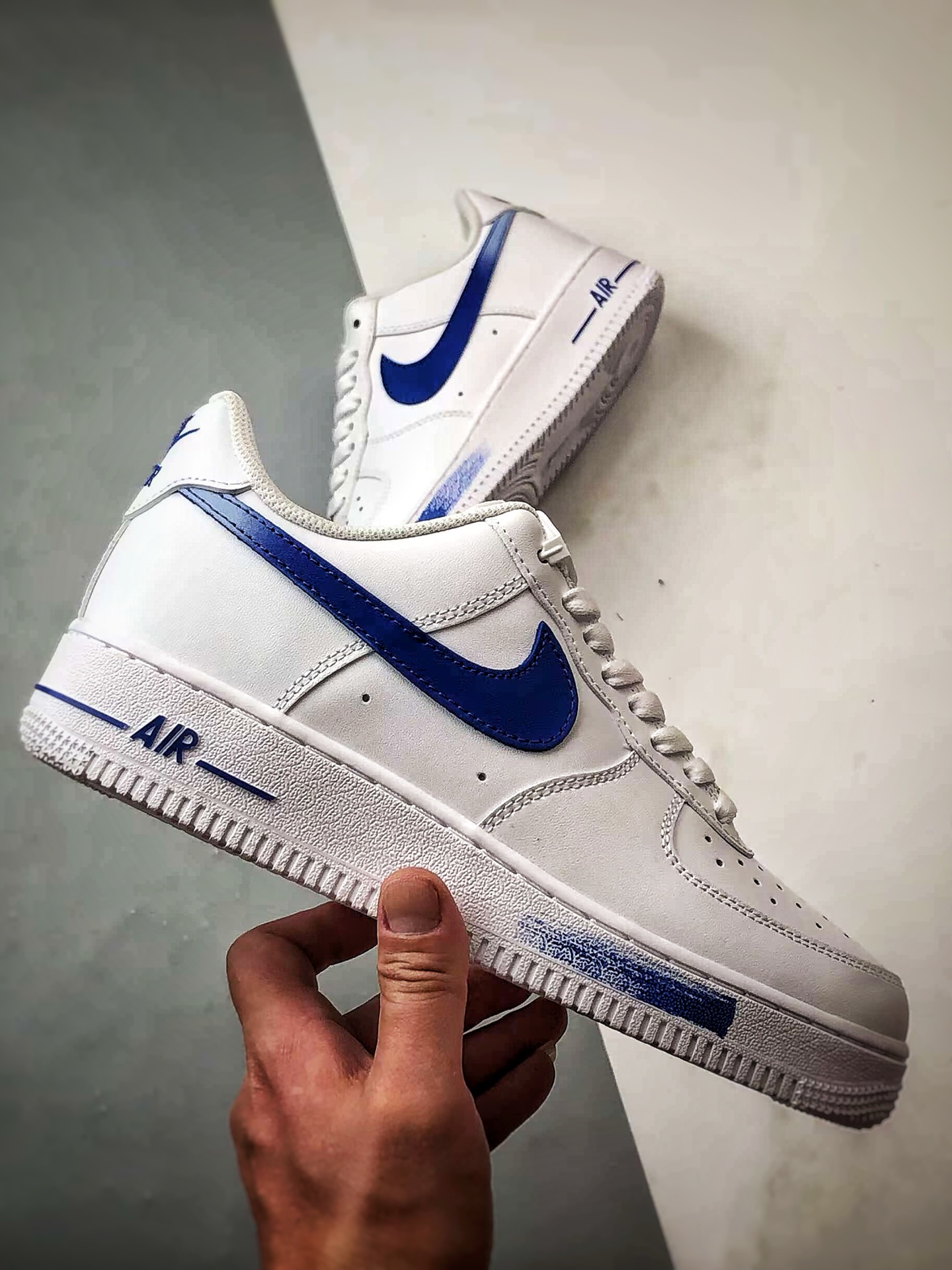 【定制球鞋】Air Force 1 Low 海洋之心 白蓝 经典休闲运动板鞋 ZH0316-076