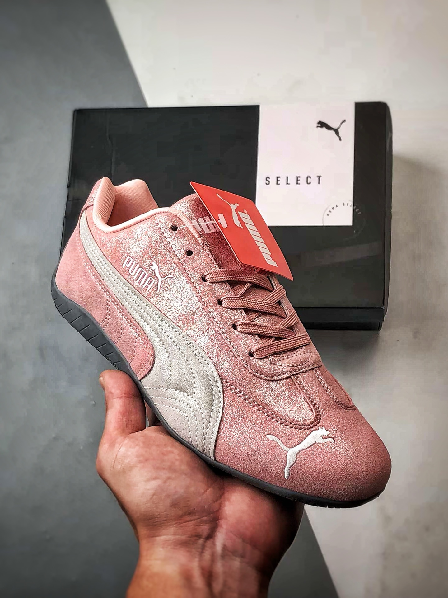 200 Puma Speedcet OG 粉白 彪马低帮复古运动休闲赛车跑鞋 404434-01