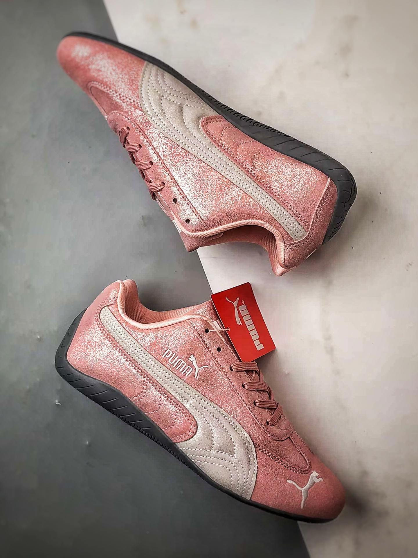 200 Puma Speedcet OG 粉白 彪马低帮复古运动休闲赛车跑鞋 404434-01