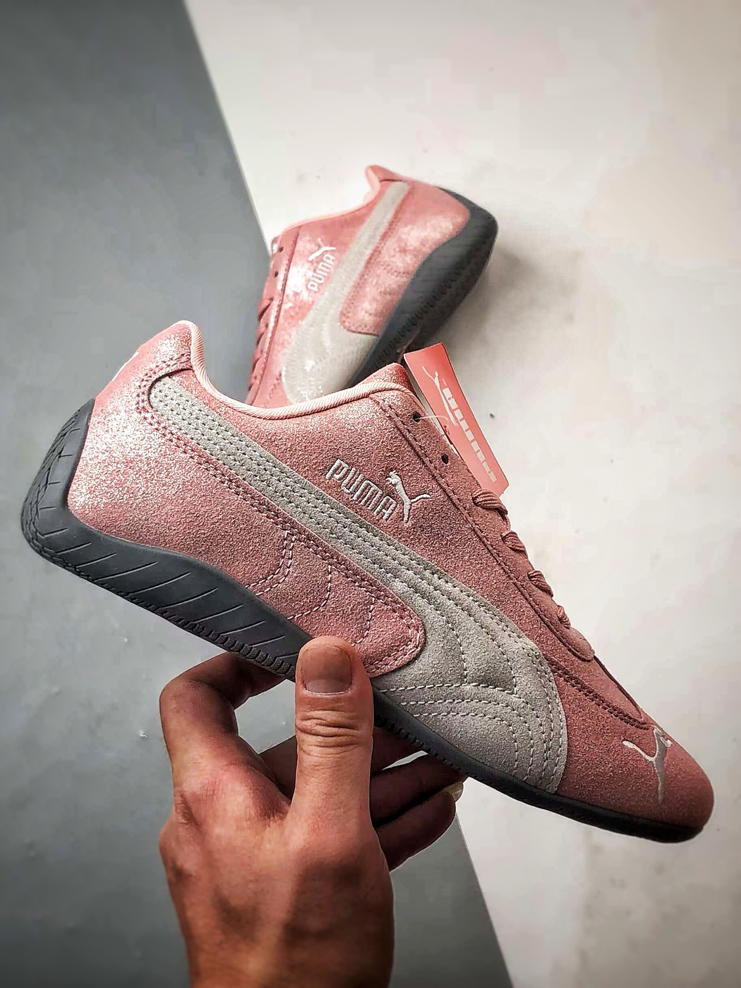 200 Puma Speedcet OG 粉白 彪马低帮复古运动休闲赛车跑鞋 404434-01