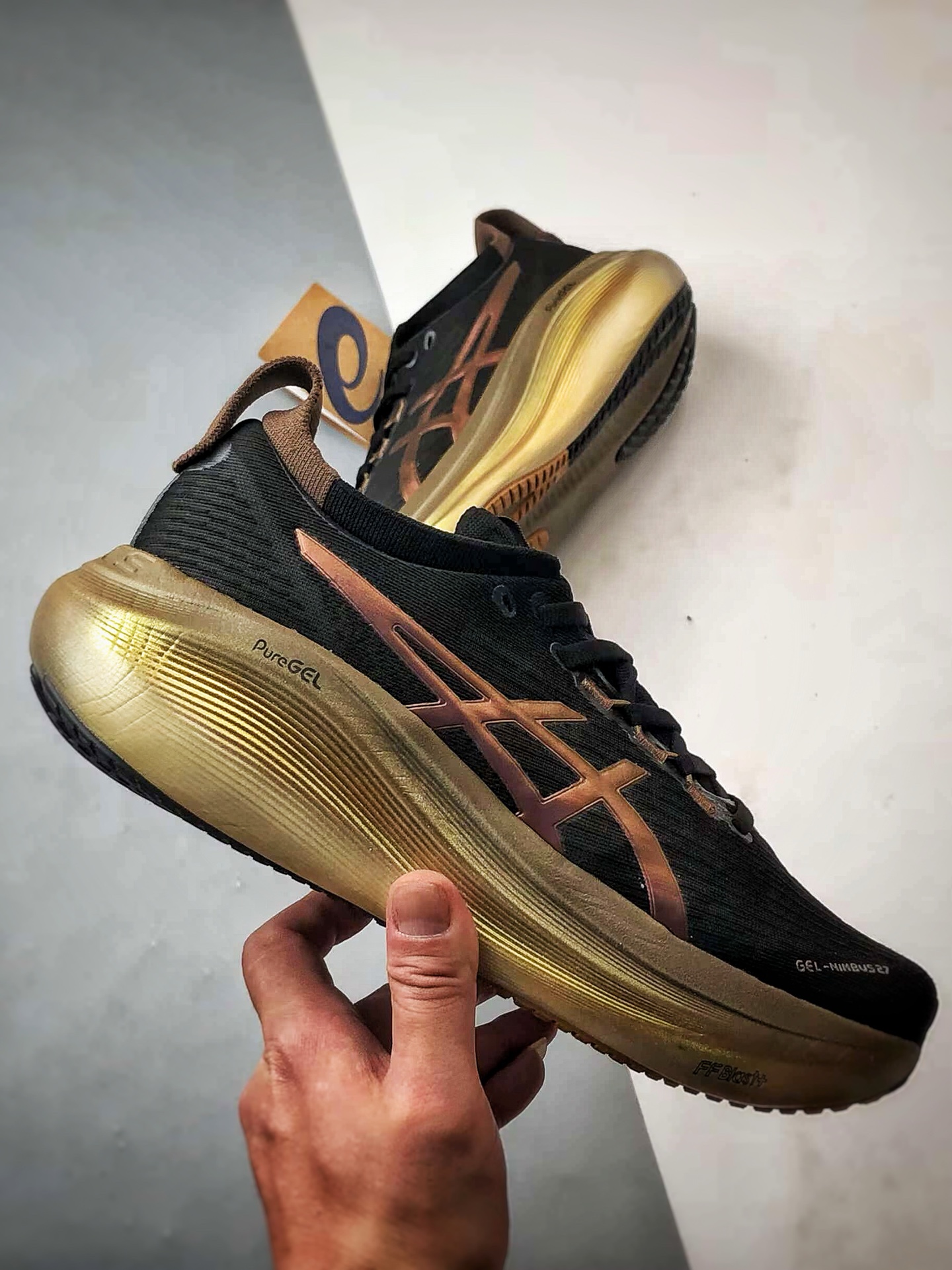 190 Asics Gel-Nimbus 27 黑金 亚瑟士27代舒适轻盈休闲跑步鞋