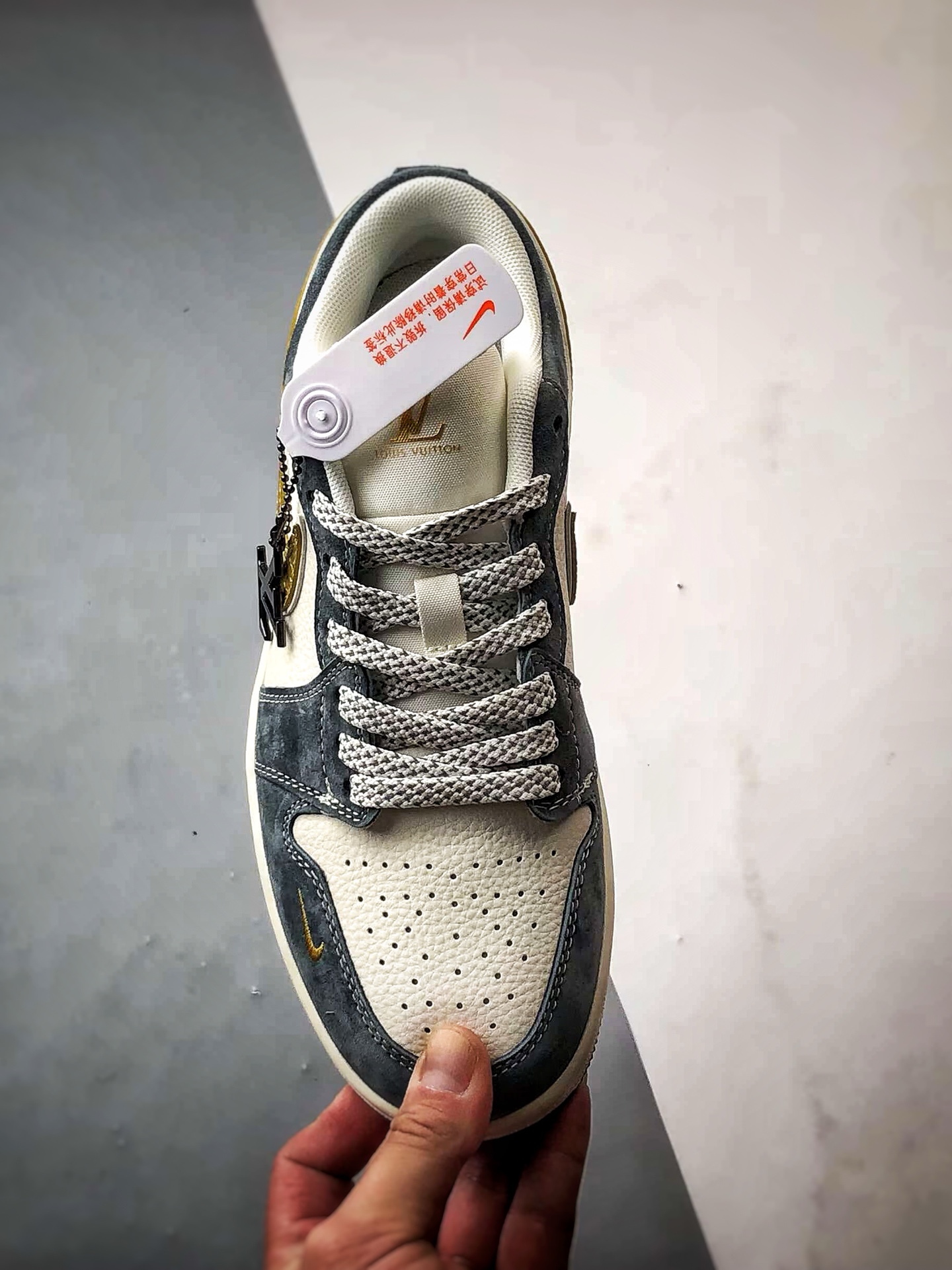 290 Air Jordan 1 Low OG ”高端定制” LV灰蓝蛇纹金钩 XX3168-167