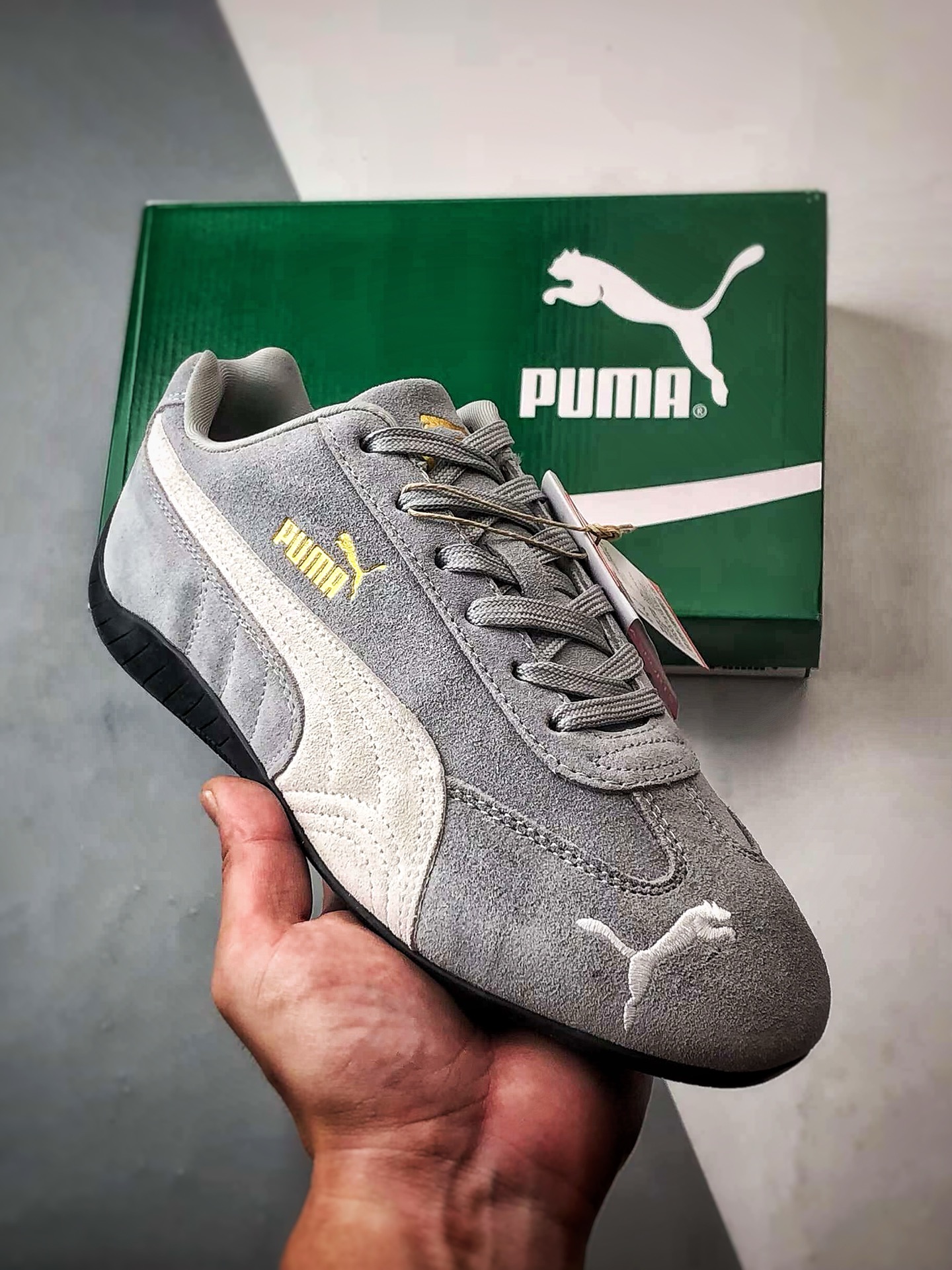 170 Puma Speedcet OG 灰色 彪马低帮复古运动休闲赛车跑鞋 398846-05