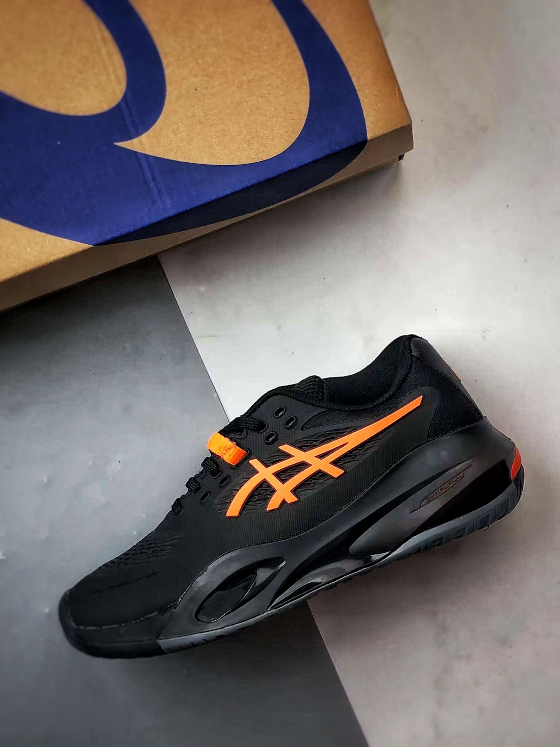 240 Asics Gel-Resolution X 黑橘色 亚瑟士运动休闲透气专业网球鞋 1041A481-001