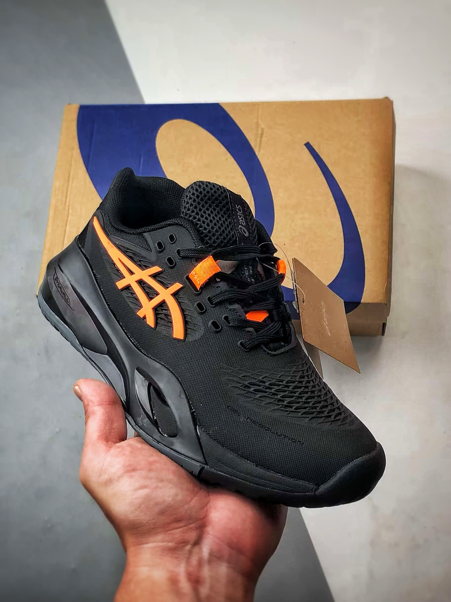240 Asics Gel-Resolution X 黑橘色 亚瑟士运动休闲透气专业网球鞋 1041A481-001