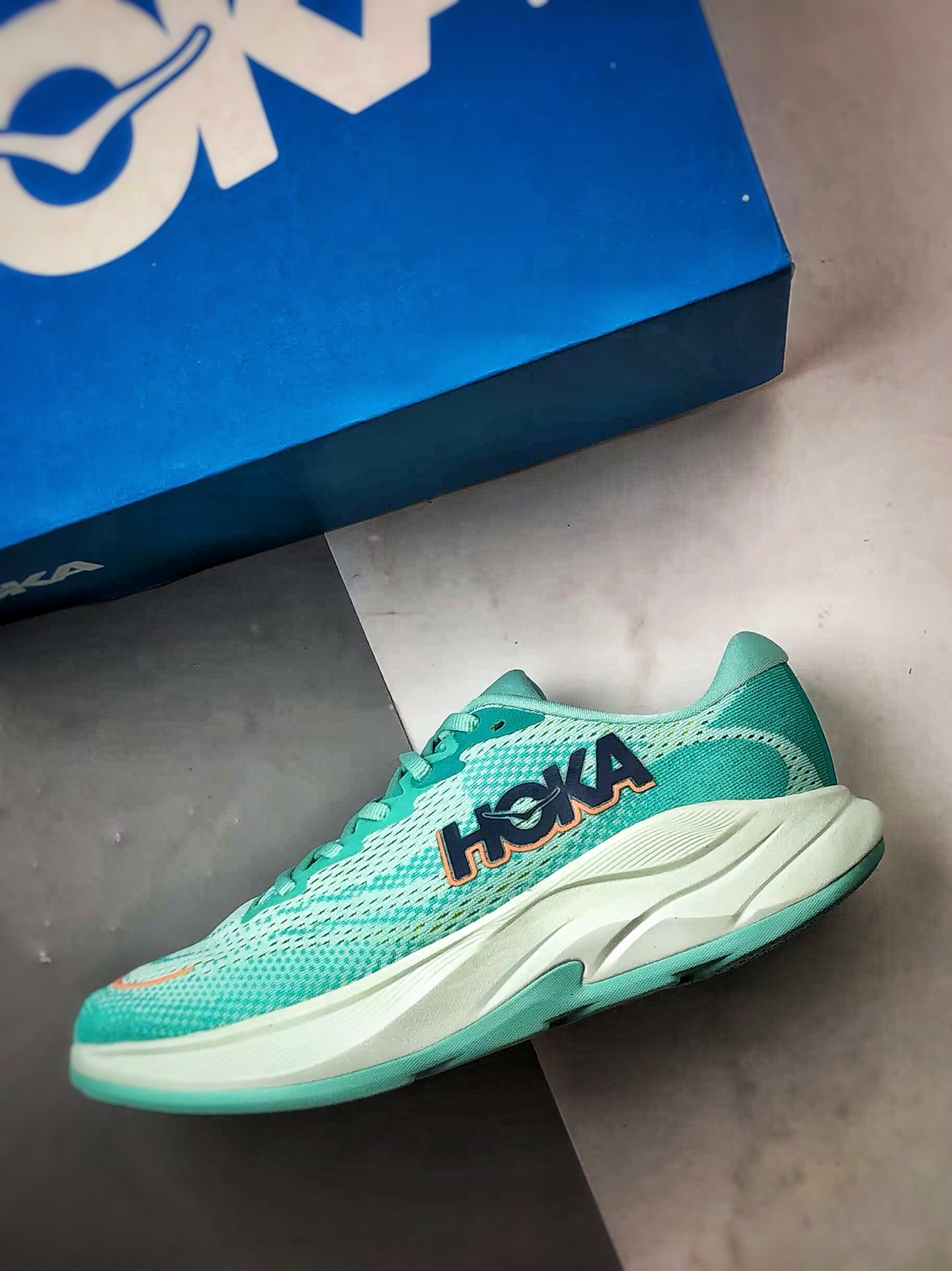 240 Hoka One One Rincon 4 绿蓝 林康4代公路休闲跑步鞋 1155131-SCQ