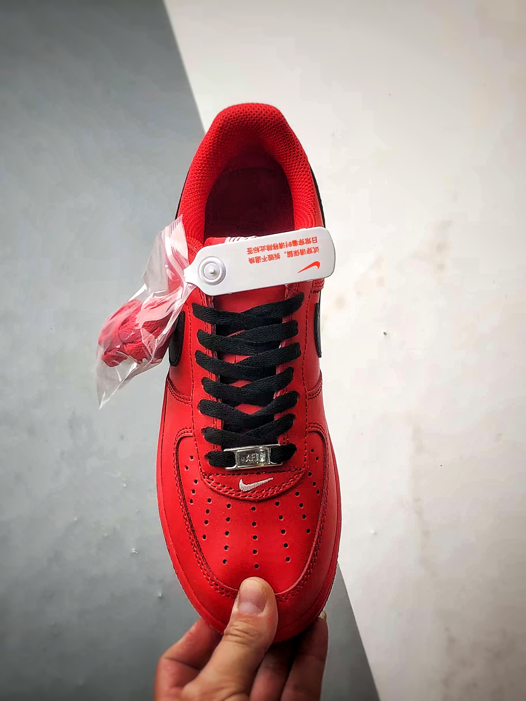 260 【定制球鞋】Air Force 1 Low CNY 大红袍 红黑色 经典休闲运动板鞋 FD7039-600