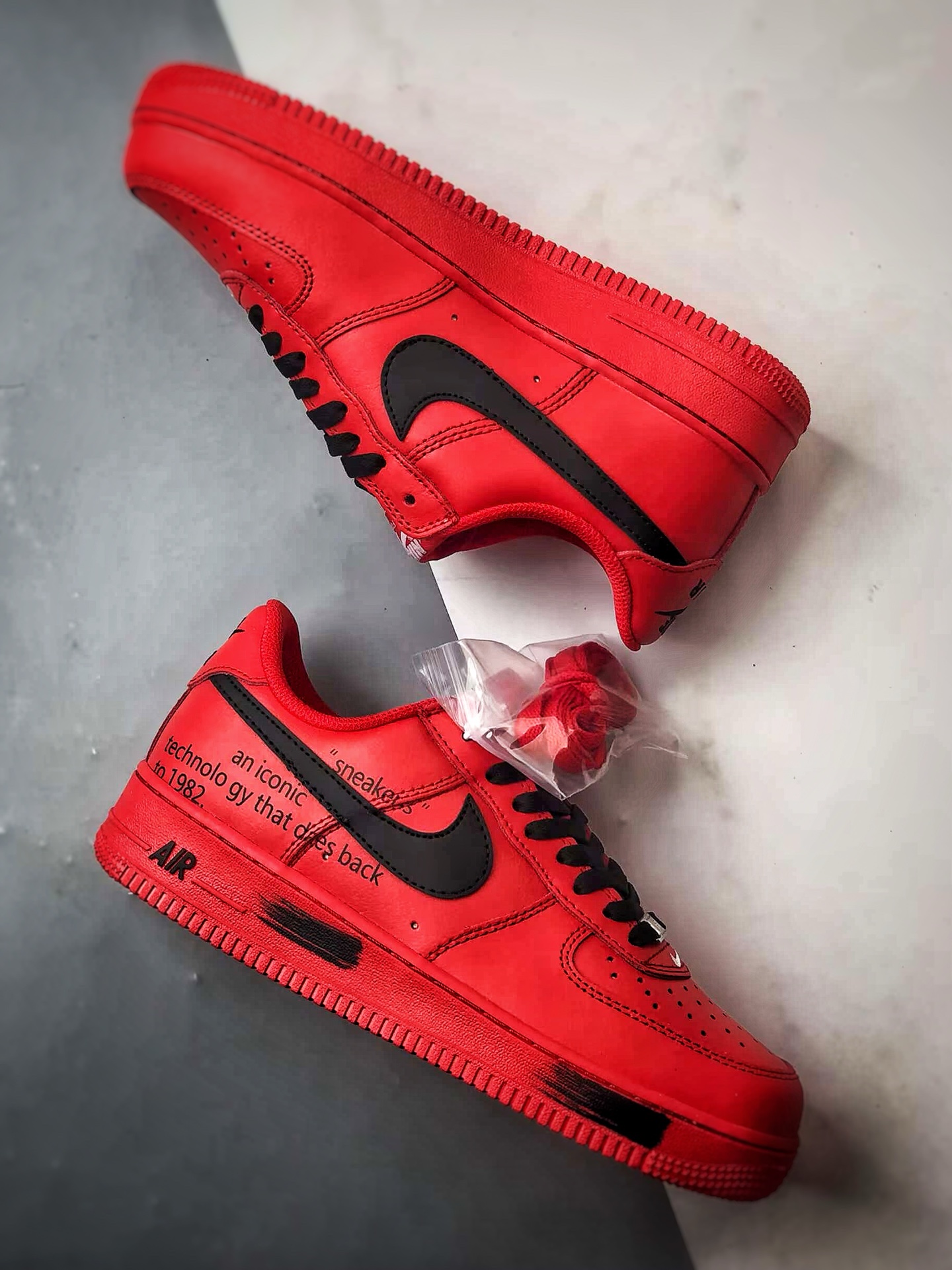 260 【定制球鞋】Air Force 1 Low CNY 大红袍 红黑色 经典休闲运动板鞋 FD7039-600