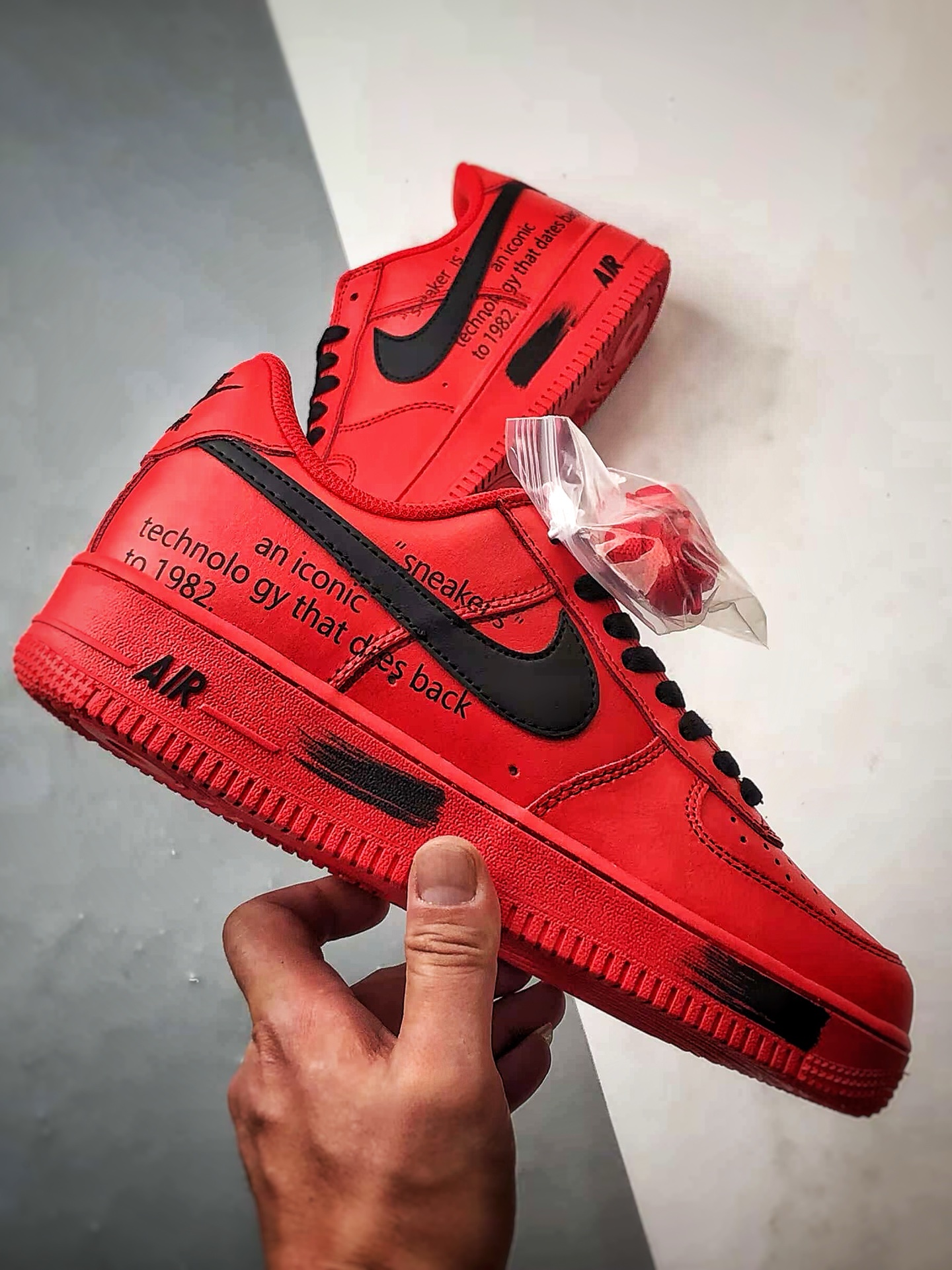 260 【定制球鞋】Air Force 1 Low CNY 大红袍 红黑色 经典休闲运动板鞋 FD7039-600