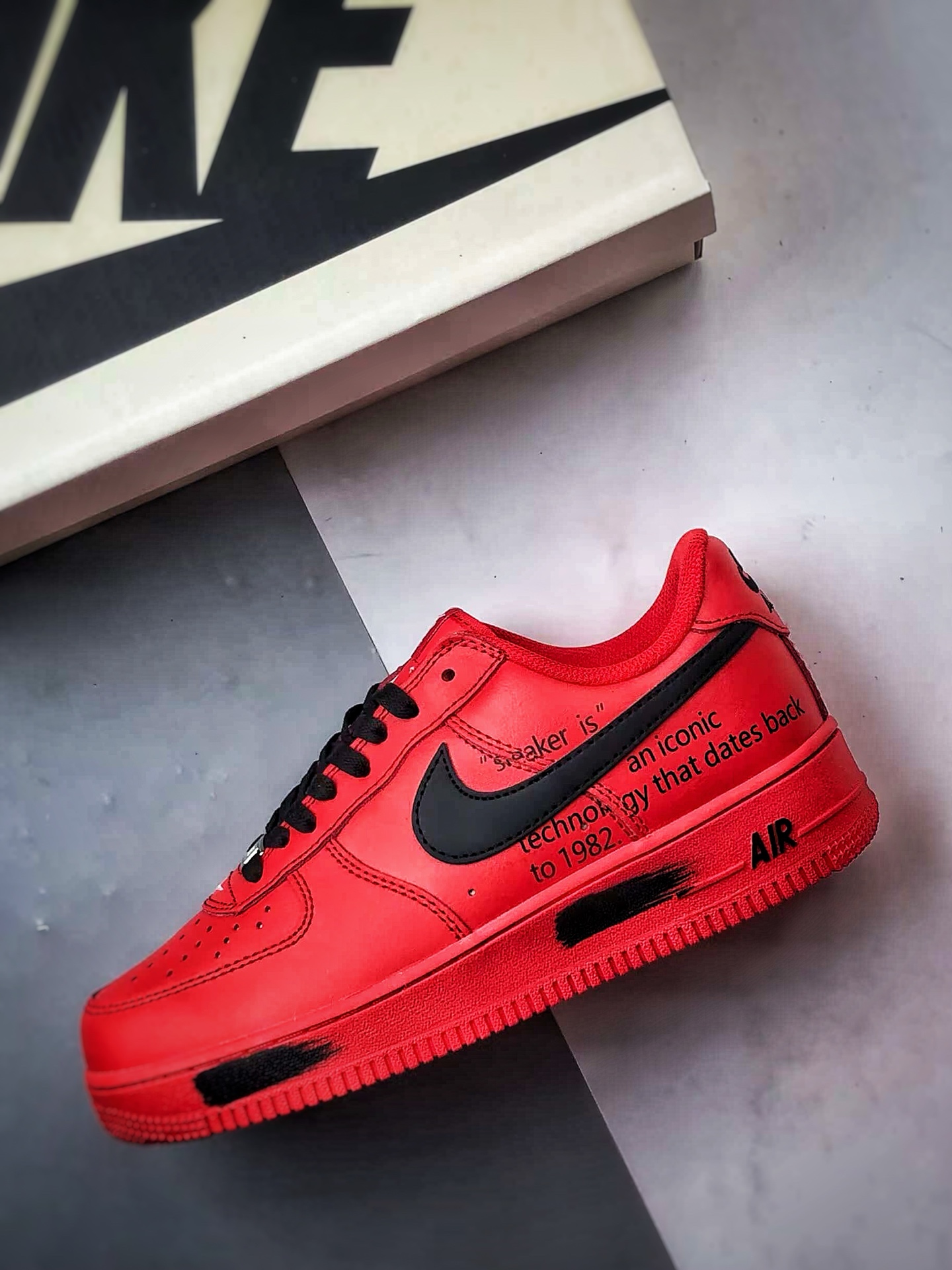260 【定制球鞋】Air Force 1 Low CNY 大红袍 红黑色 经典休闲运动板鞋 FD7039-600