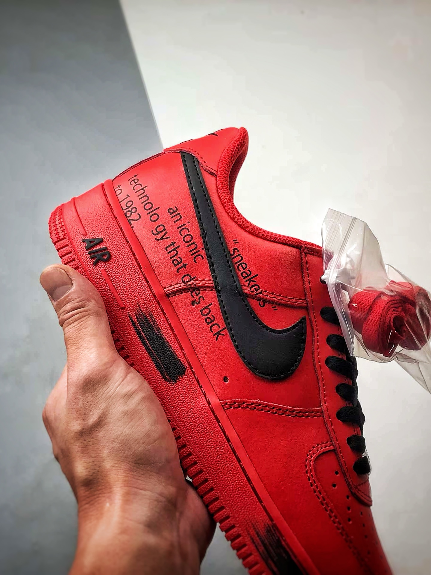 260 【定制球鞋】Air Force 1 Low CNY 大红袍 红黑色 经典休闲运动板鞋 FD7039-600