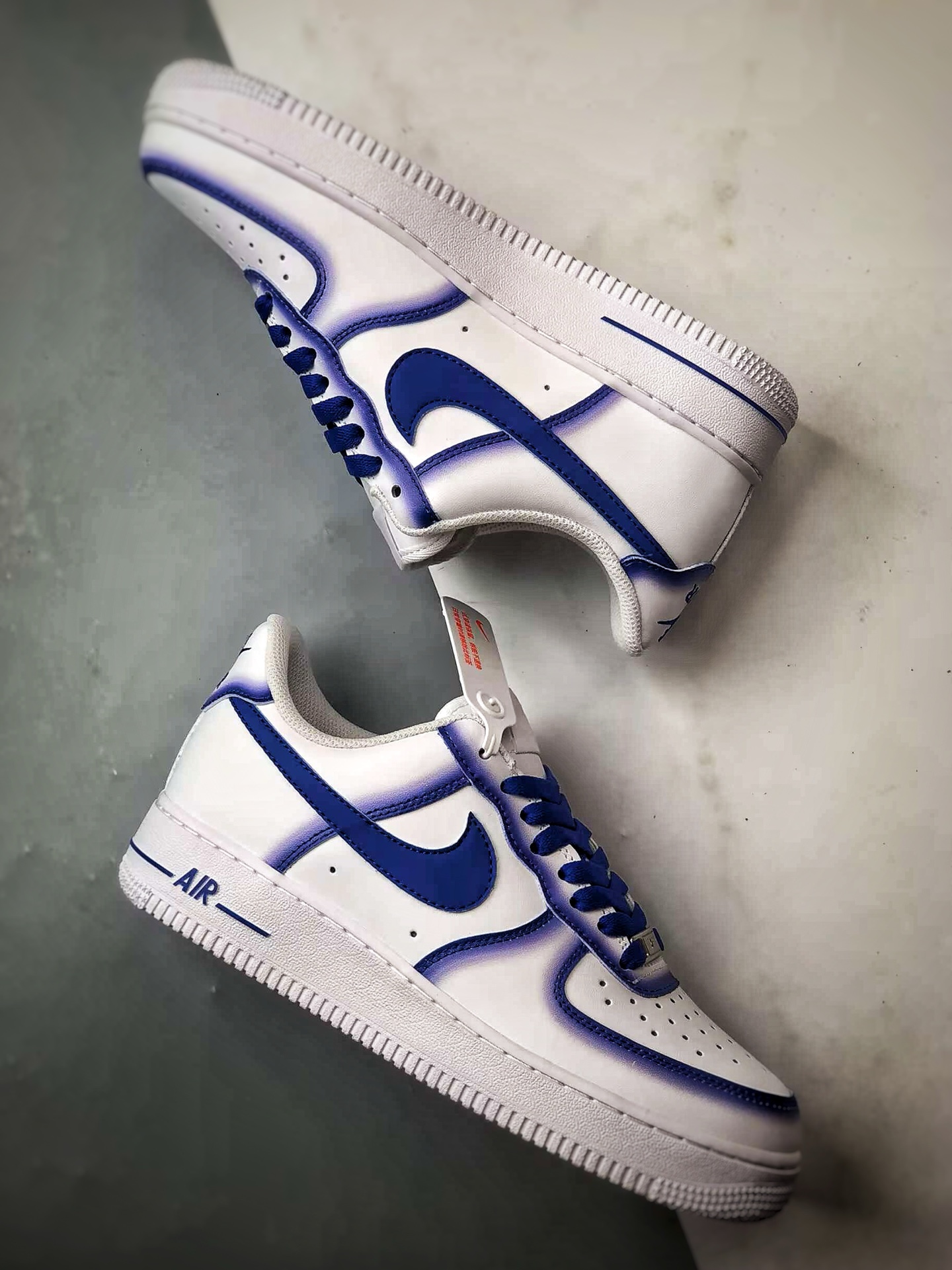 280 【定制球鞋】Air Force 1 Low 蓝色星球 白蓝 经典休闲运动板鞋 ZH0316-079